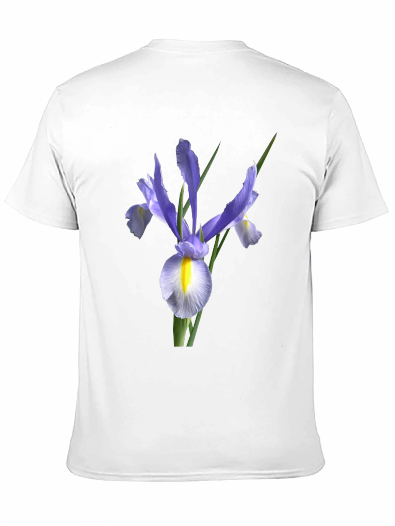 Black Floral Iris Graphic Print Black T-Shirt view 11