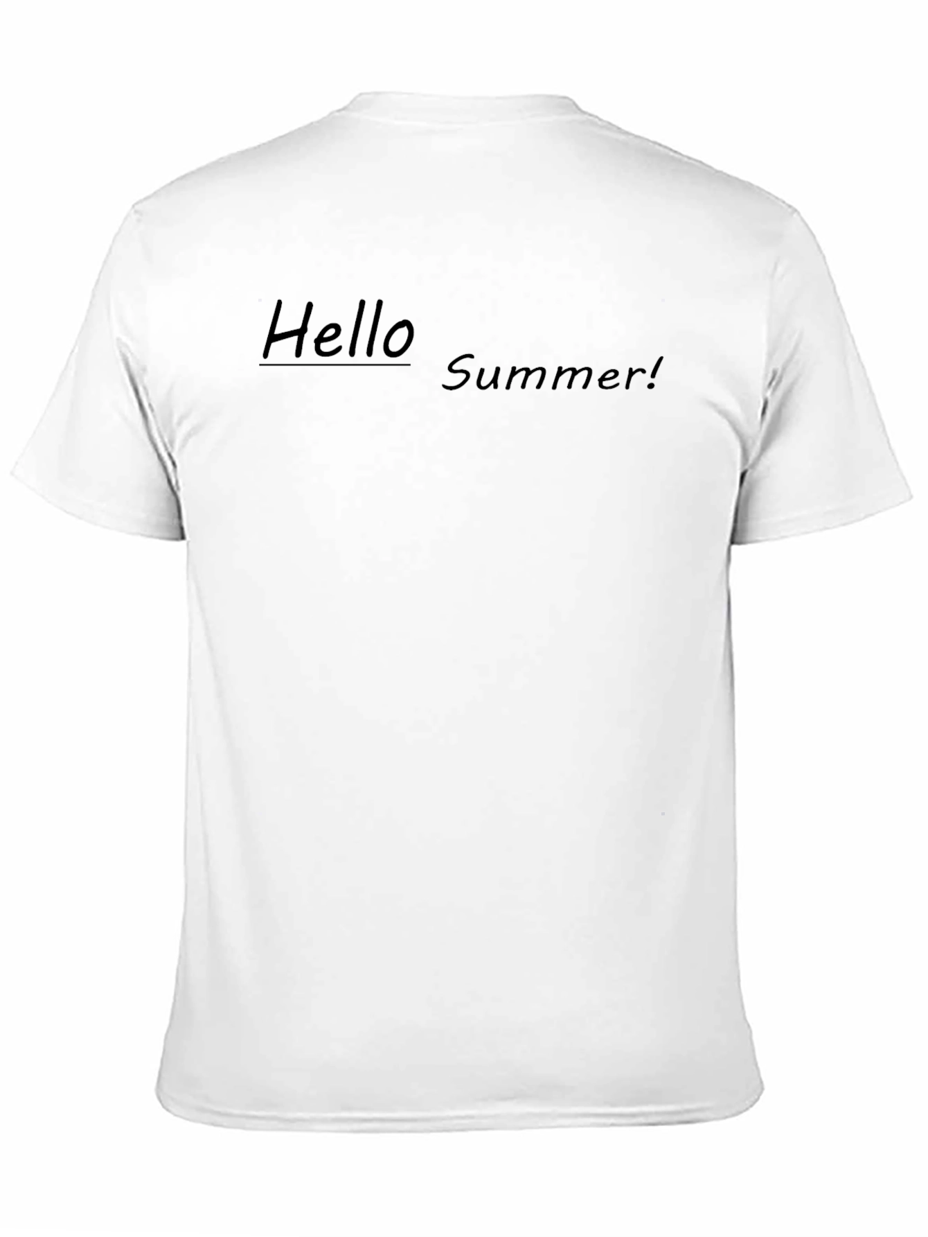Black Hello Summer! Black Cotton T-Shirt view 11