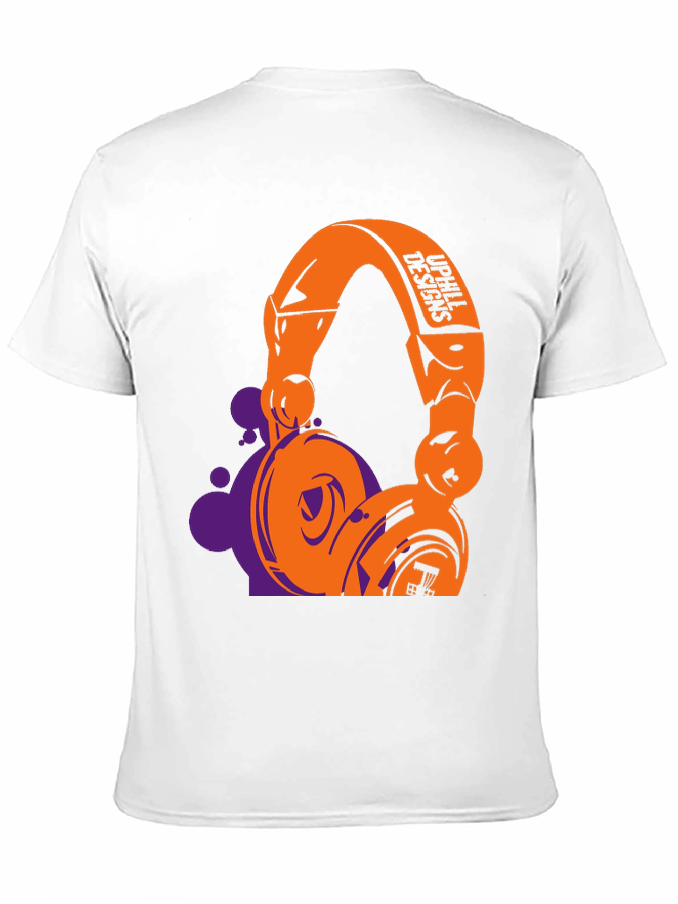 Black Stylish Graphic T-Shirt with Headphone Design view 11