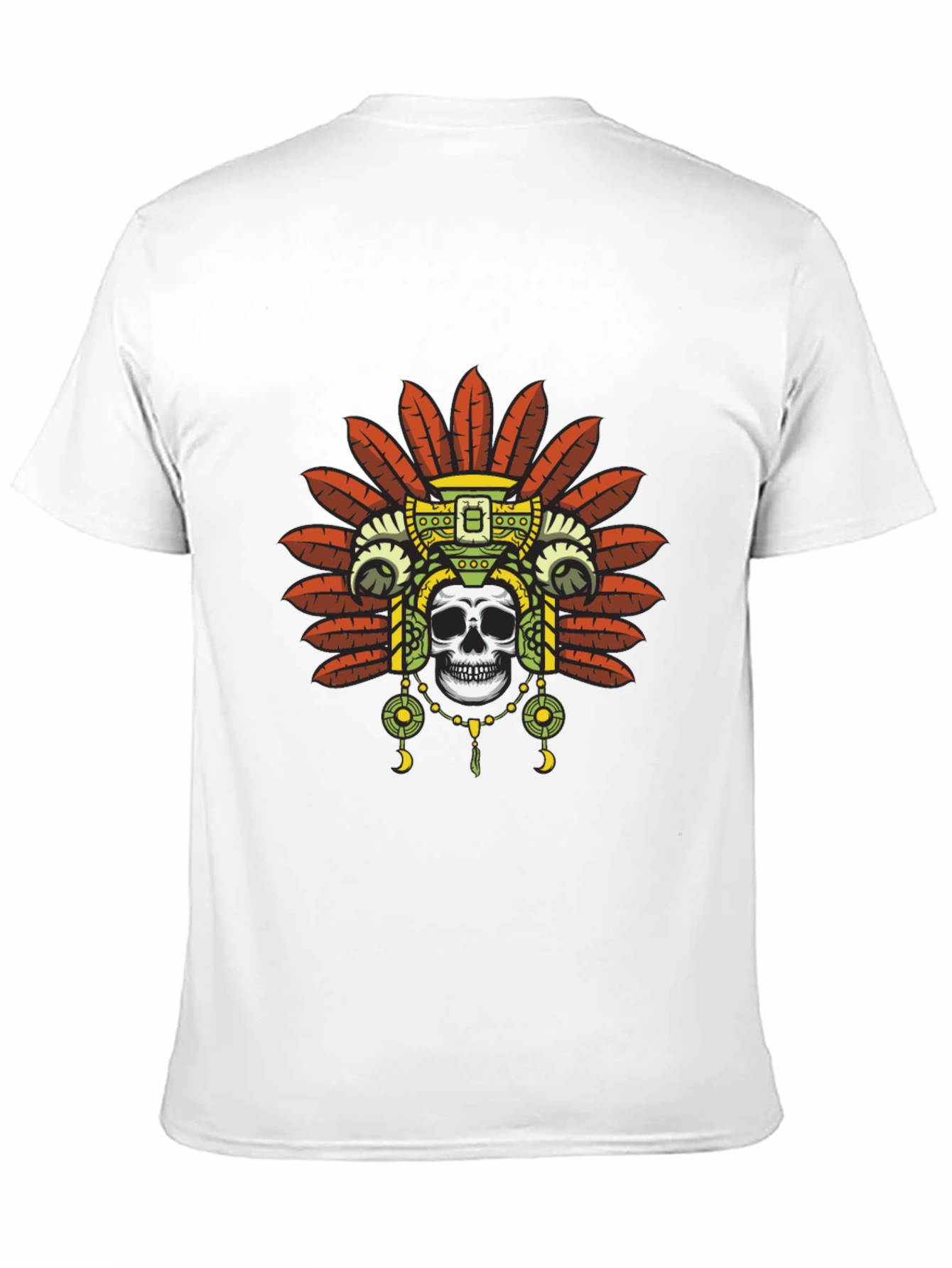 Black Skull Headdress Graphic Tee - Black T-Shirt view 11
