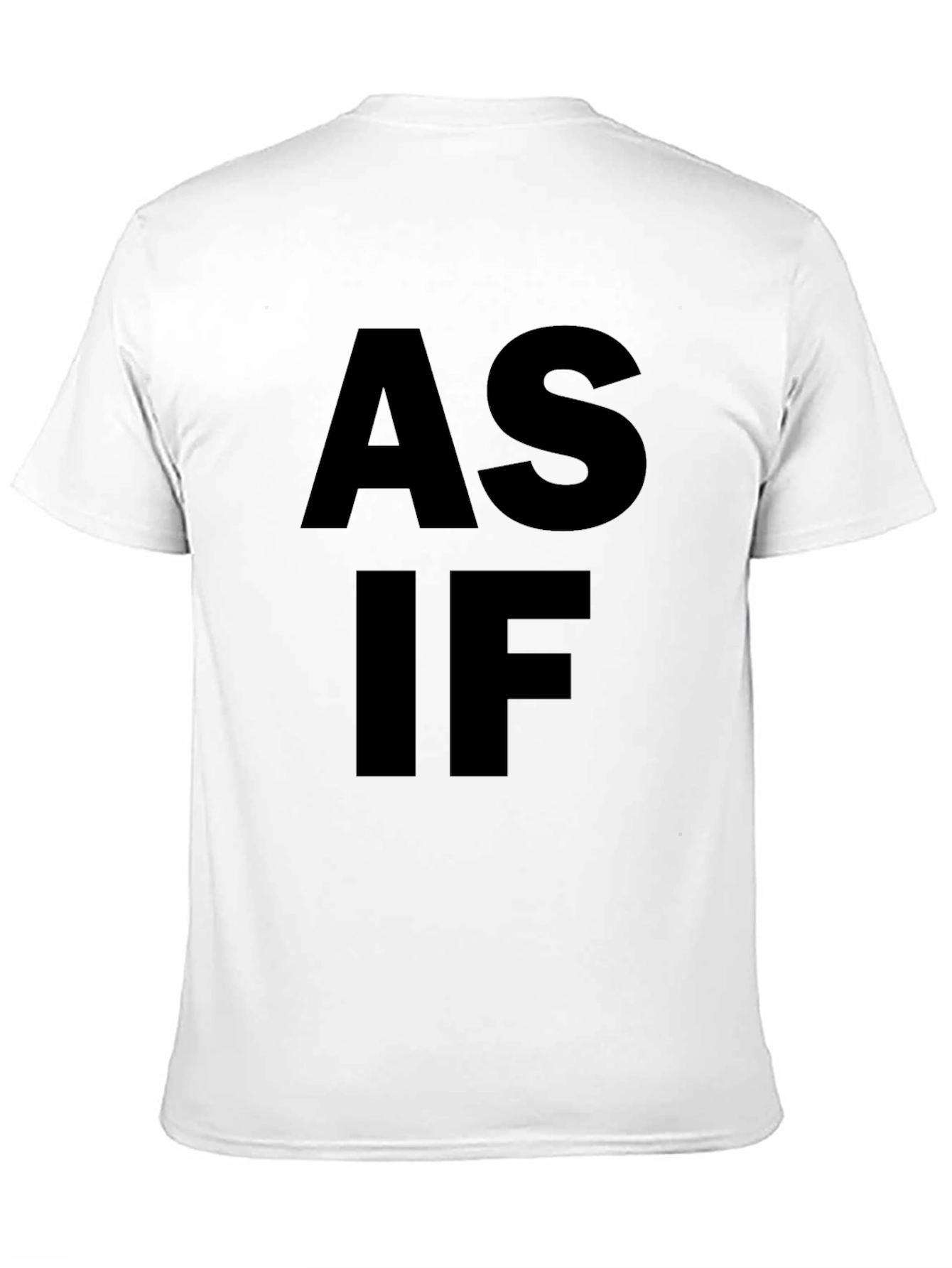 Black As If Graphic Tee - Bold Black Cotton T-Shirt view 11