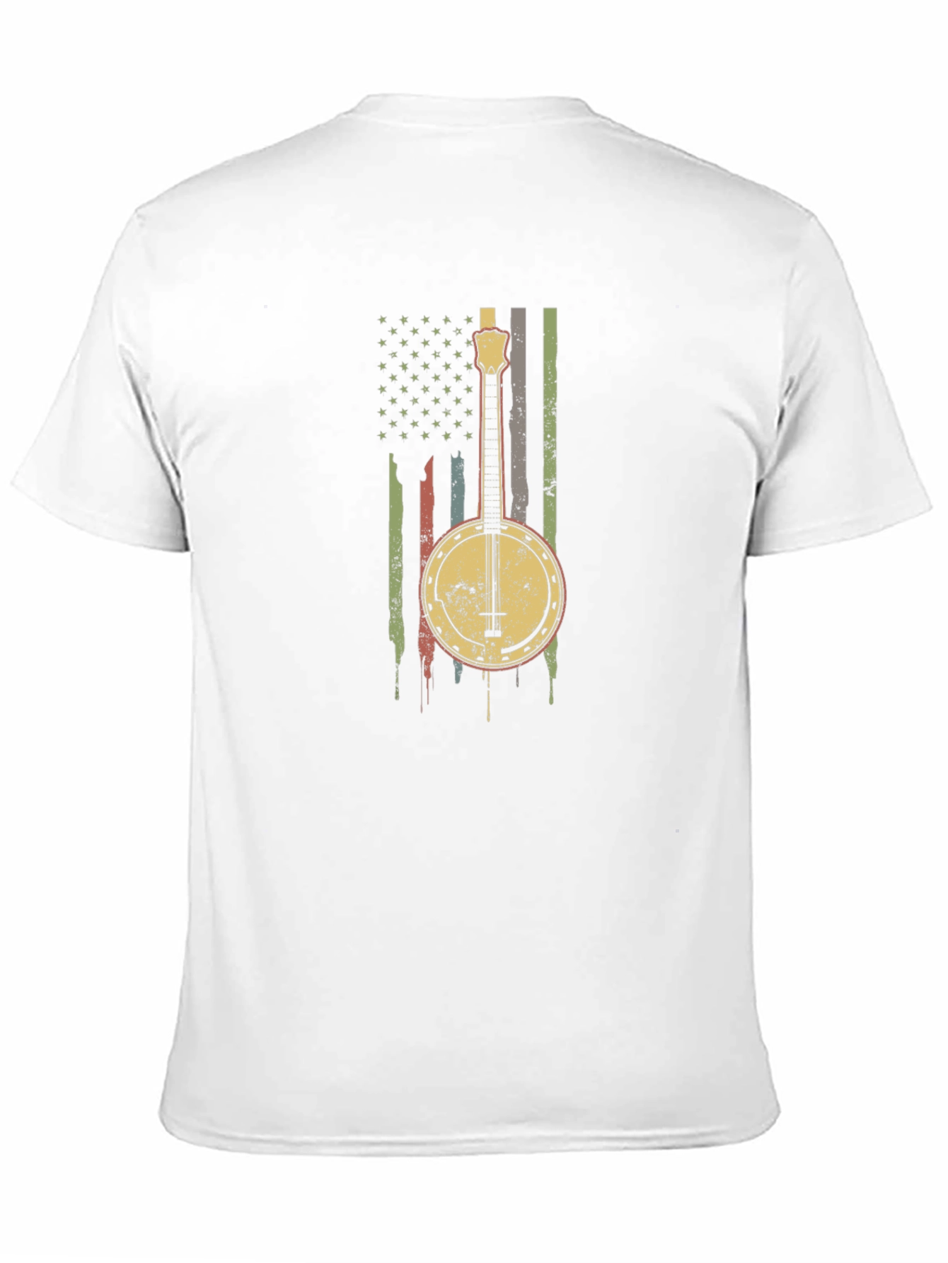 Black Banjo American Flag Graphic Tee view 11