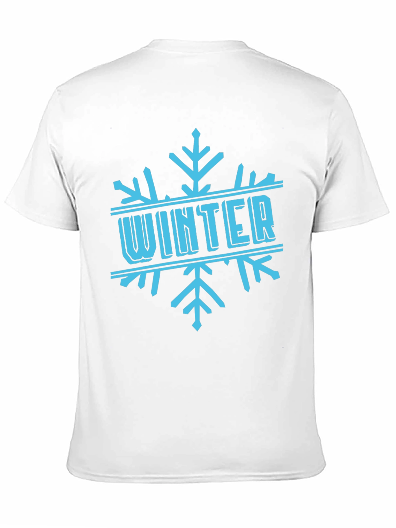 Black Winter Snowflake Graphic Black T-Shirt view 11