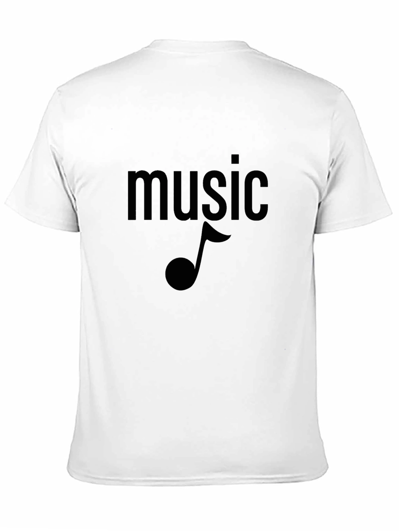 Black Music Note Graphic Tee - Black Cotton T-Shirt view 11