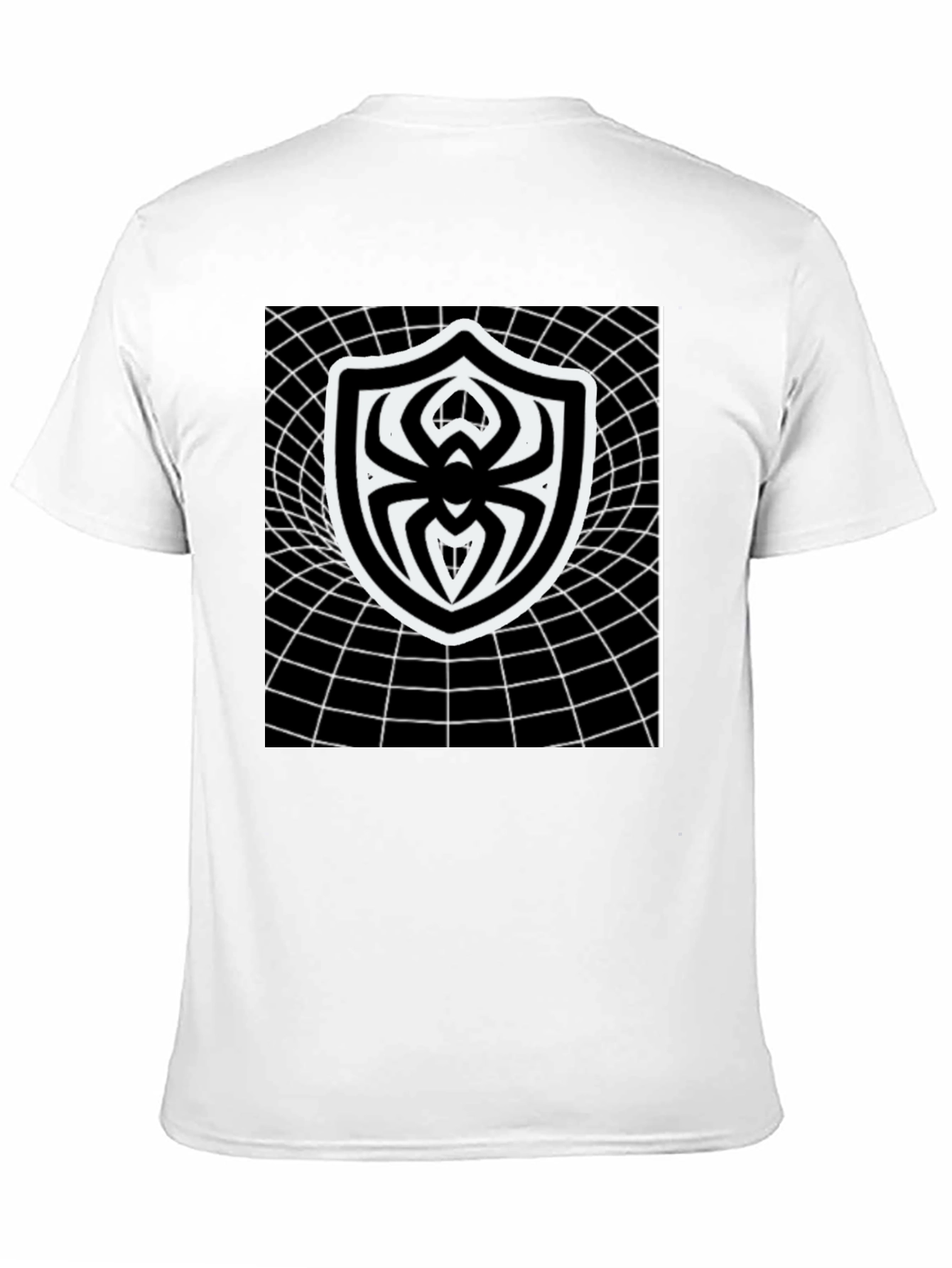 Black Spider Shield Black T-Shirt view 11