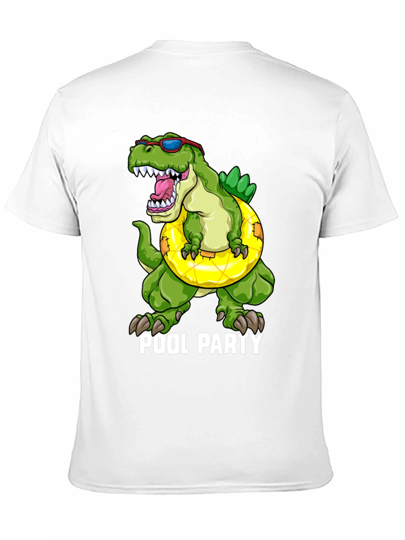Black Dino Pool Party T-Shirt - Funny Summer Apparel view 11