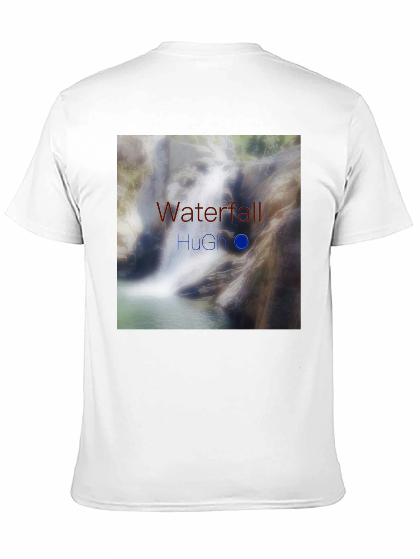 Black Waterfall Graphic Tee - Nature Inspired Design view 11
