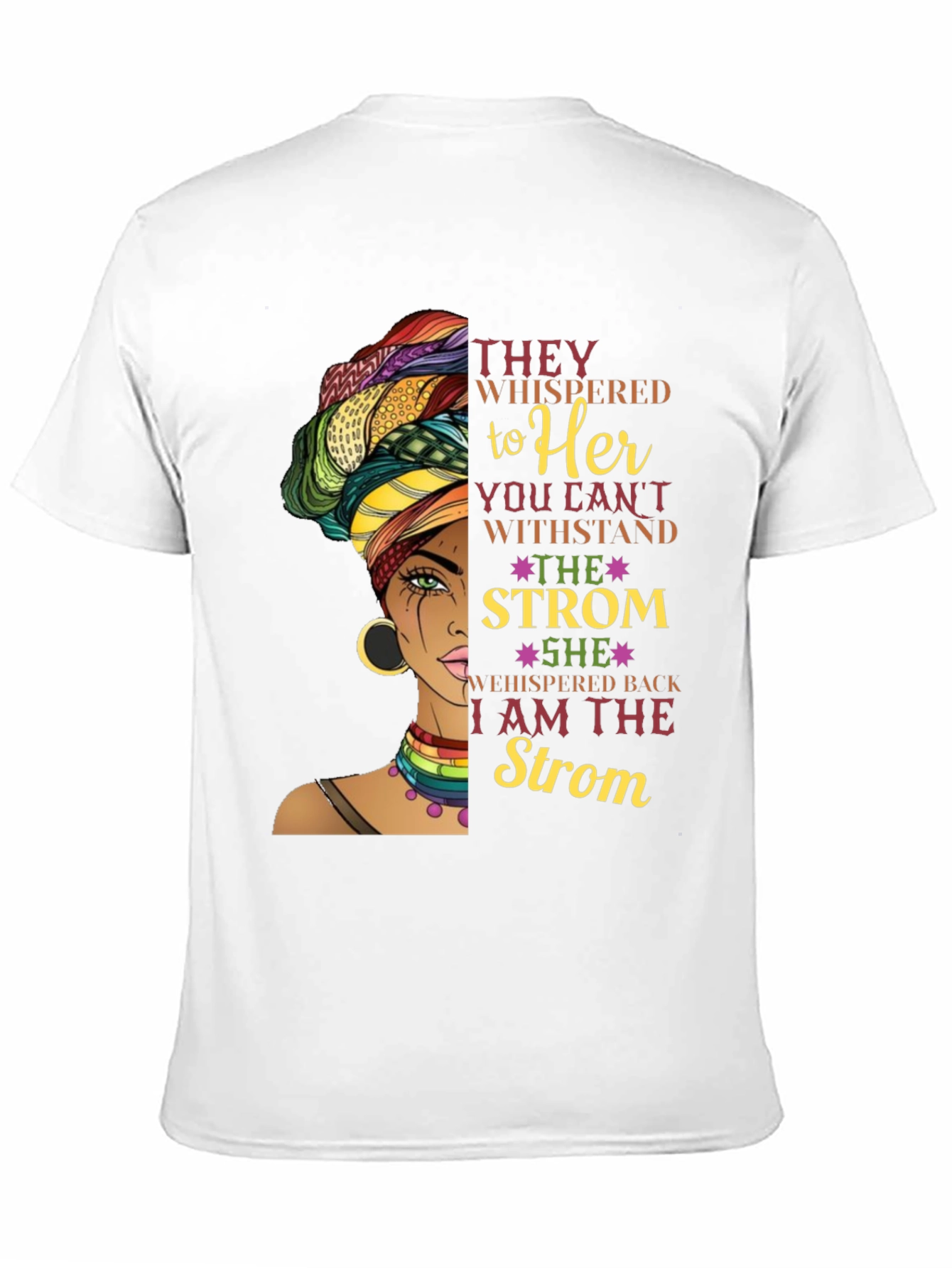 Black Empowered Woman T-Shirt: I am the Storm view 11