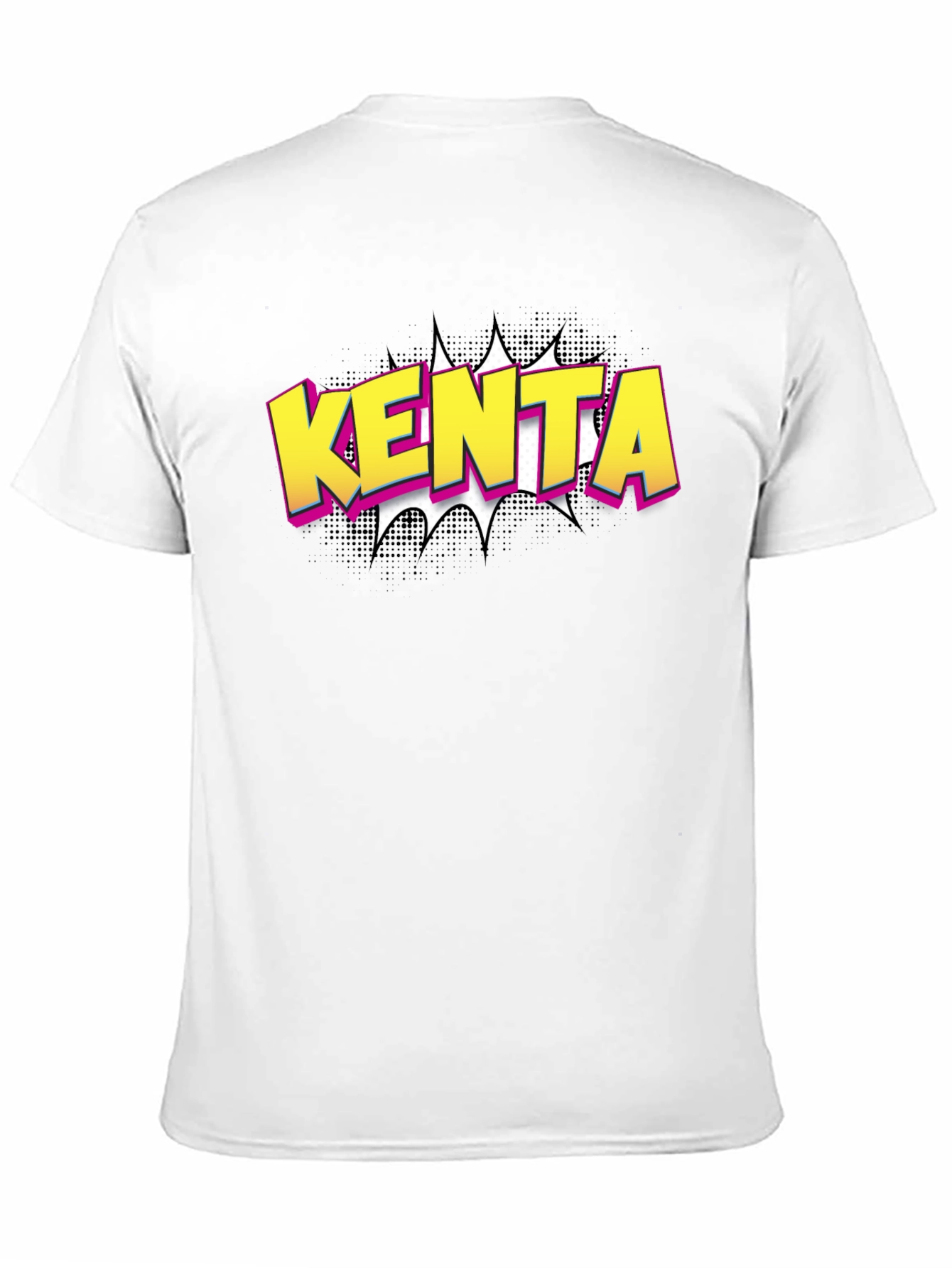 Black KENTA Comic Style T-Shirt - Bold Graphic Tee view 11