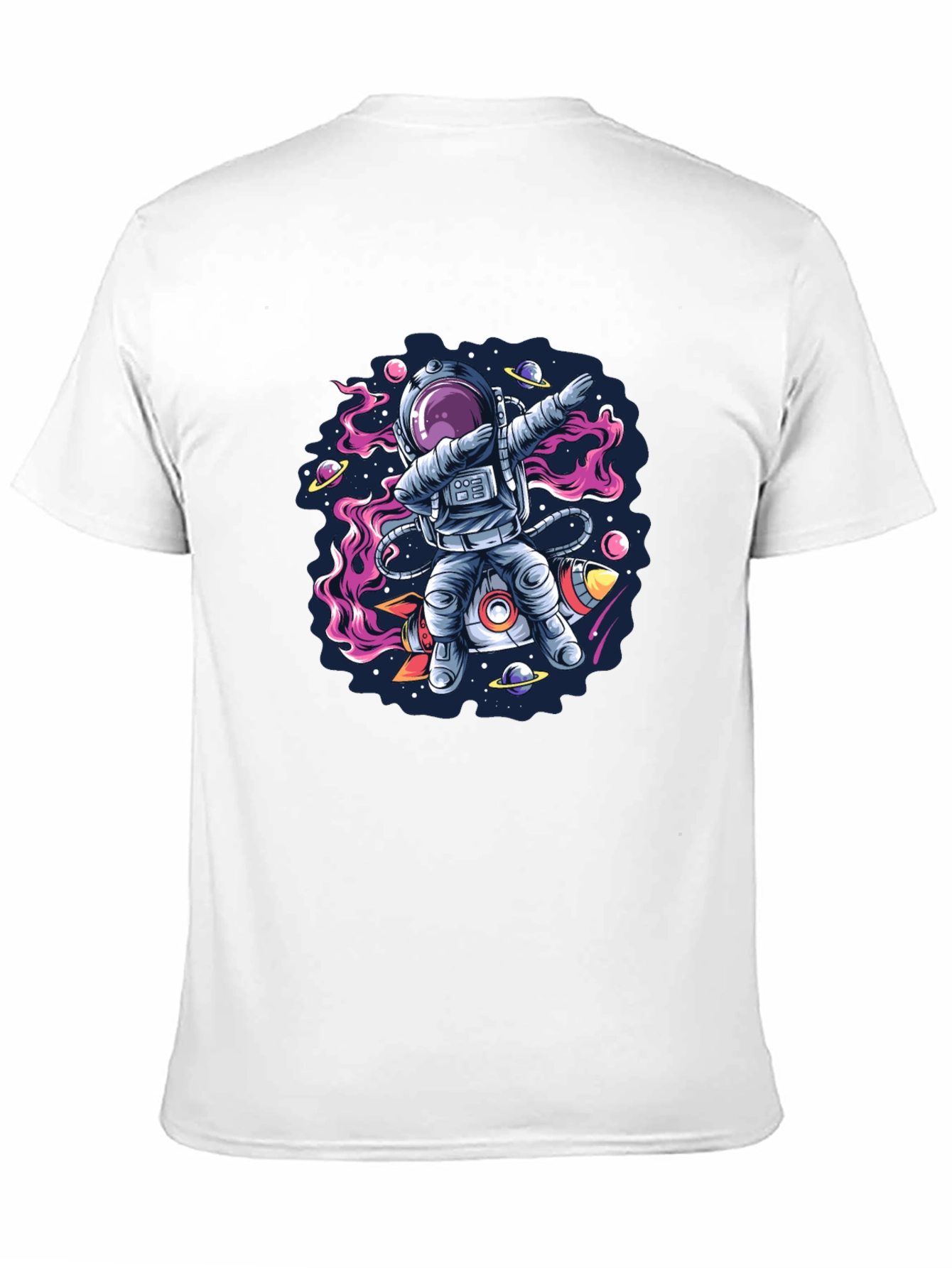 Black Astronaut Dab T-Shirt - Galaxy Space Design view 11