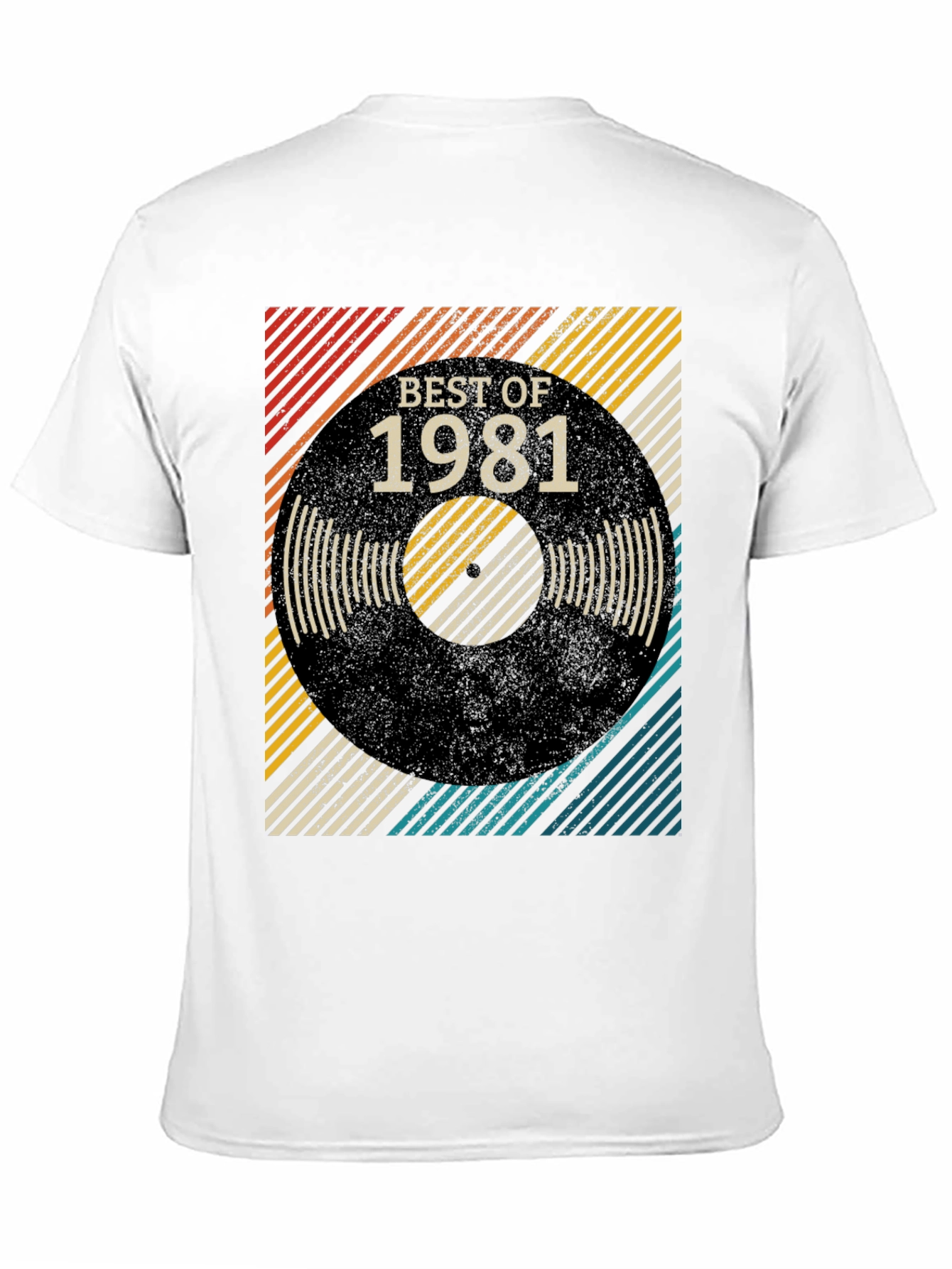 Black Best of 1981 Retro Vinyl T-Shirt view 11