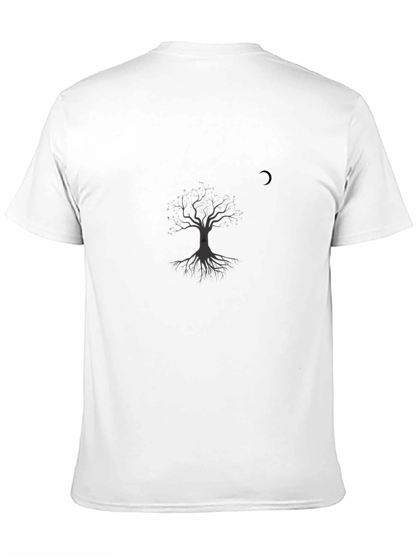 Black Men's Tree Graphic Black T-Shirt view 11