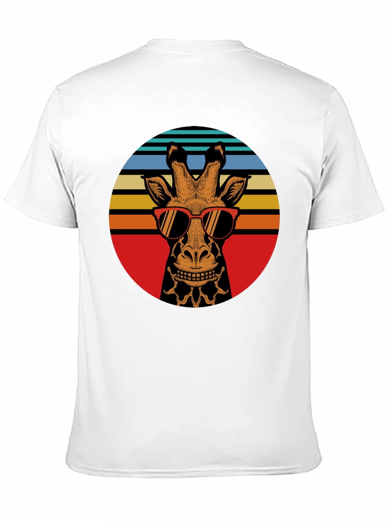 Black Retro Giraffe Sunglasses Graphic Tee view 11