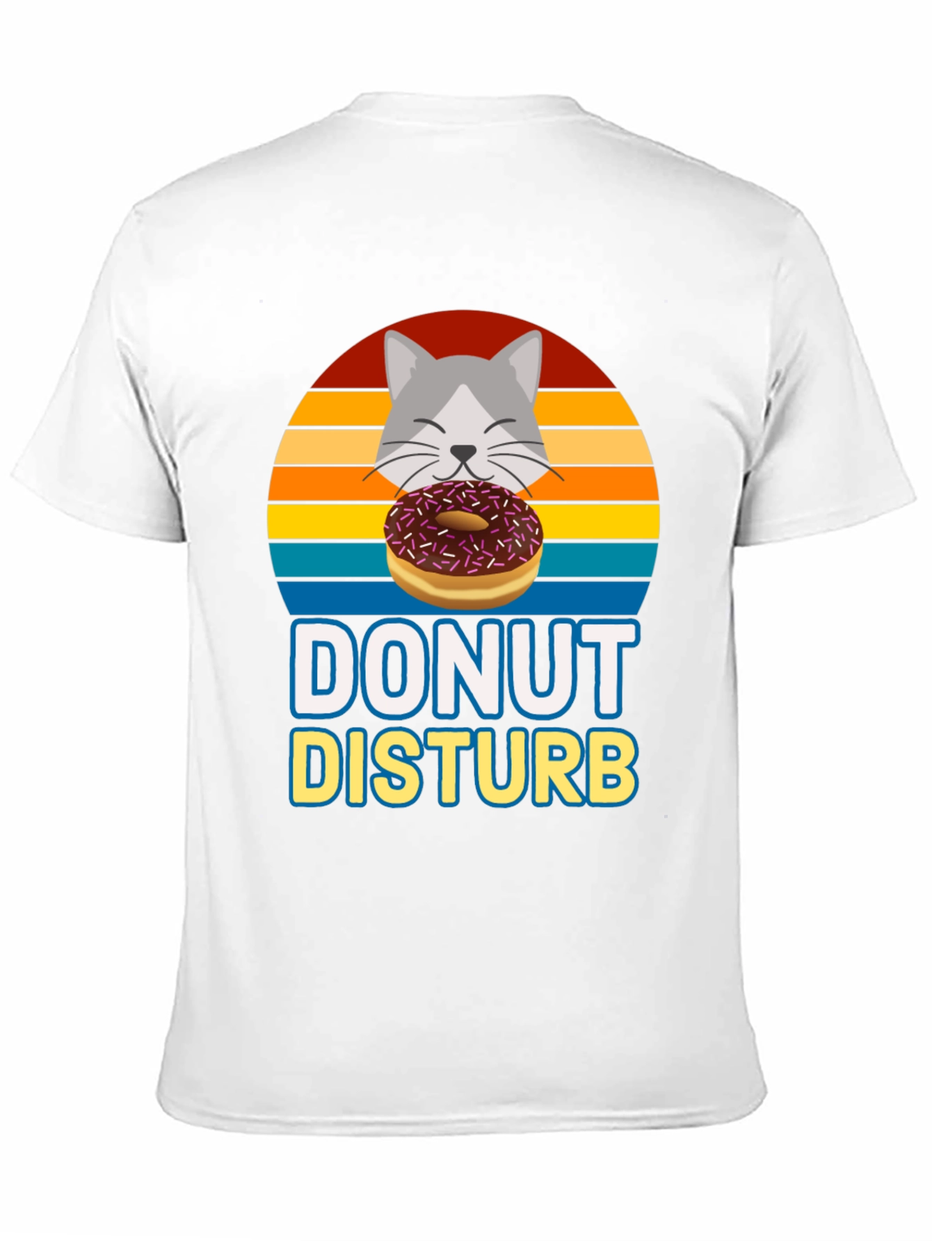 Black Donut Disturb Cat T-Shirt view 11