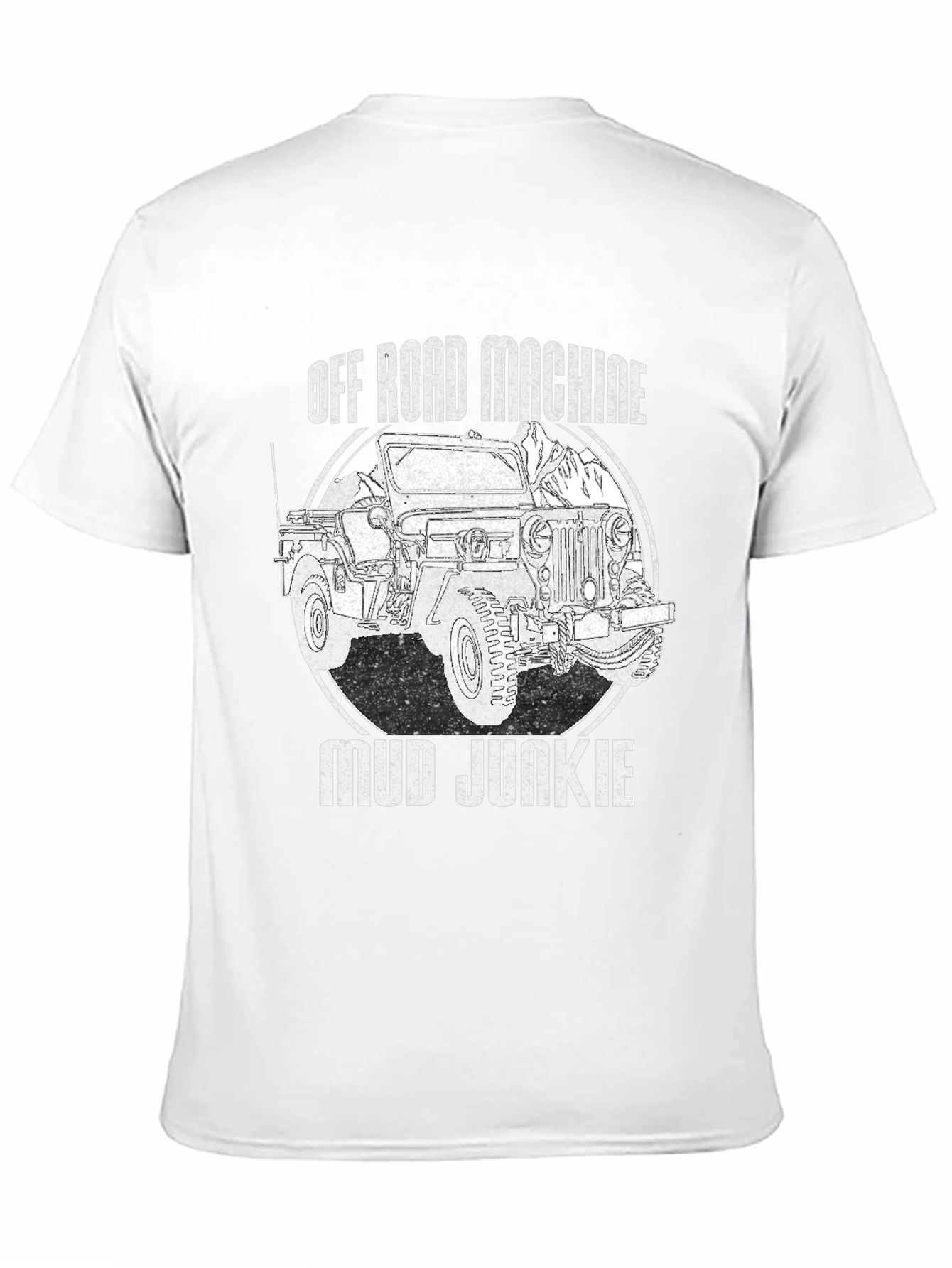 Black Off Road Machine Mud Junkie Black T-Shirt view 11