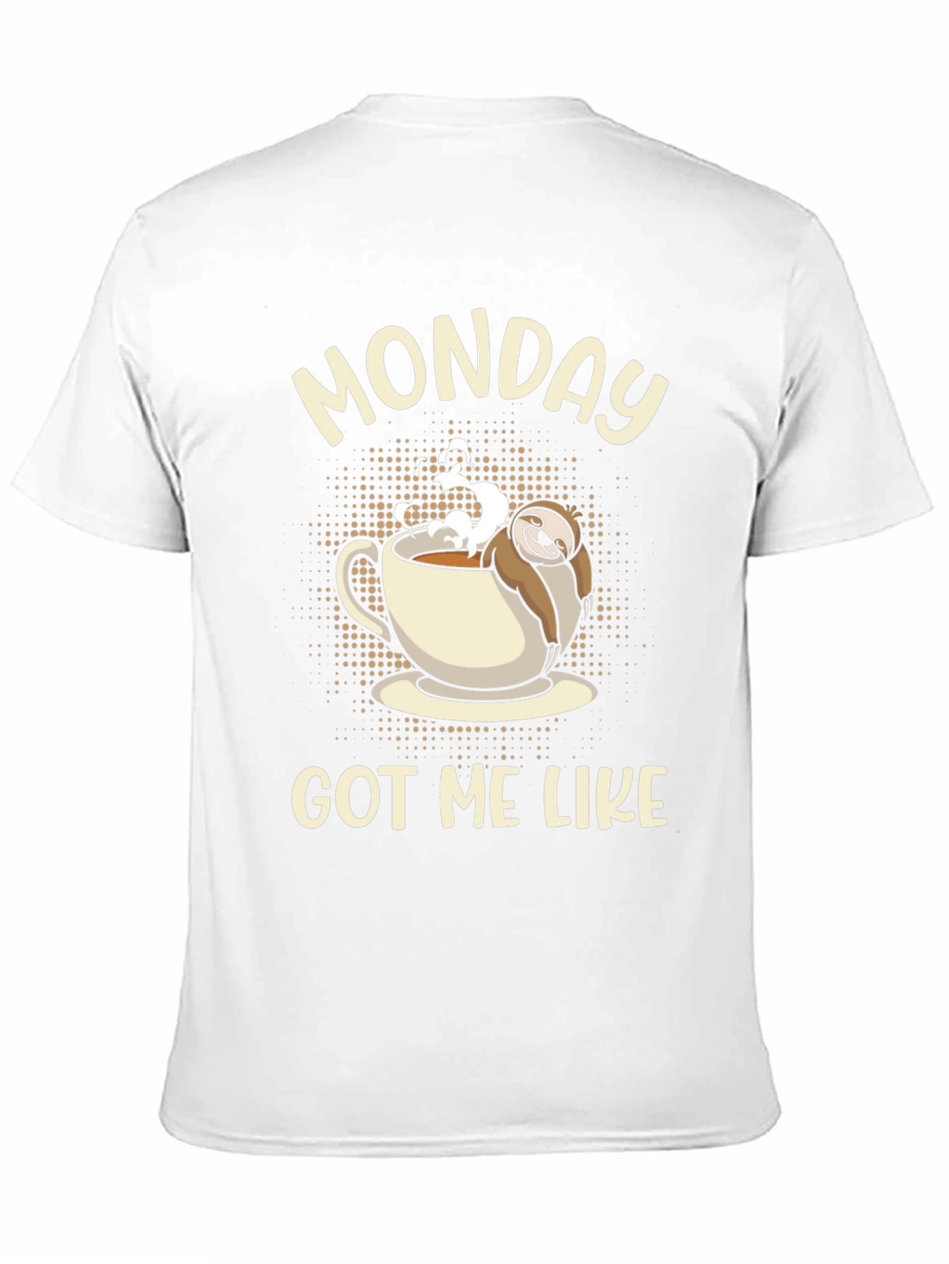 Black Monday Sloth Coffee T-Shirt view 11