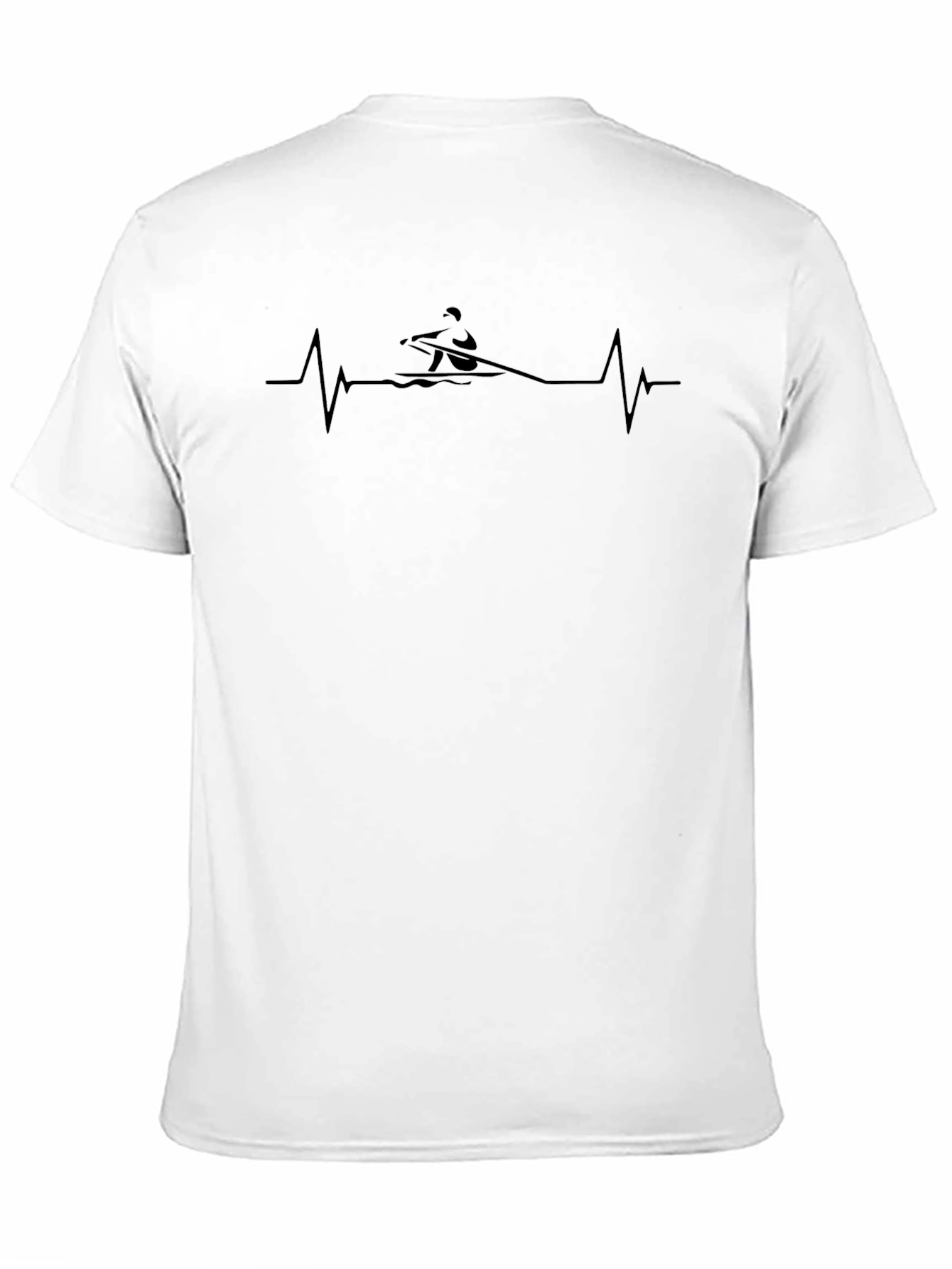 Black Rowing Heartbeat T-Shirt - Athlete's Tee view 11