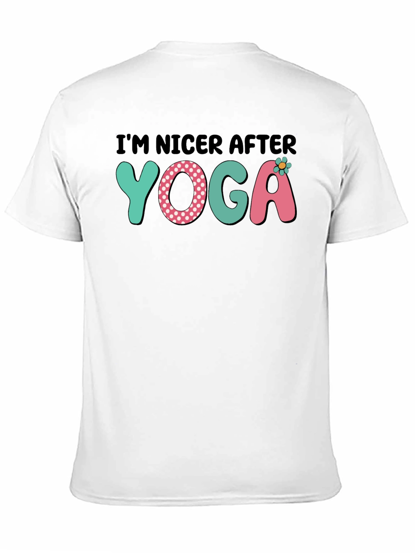 Black I'm Nicer After Yoga Graphic Tee view 11