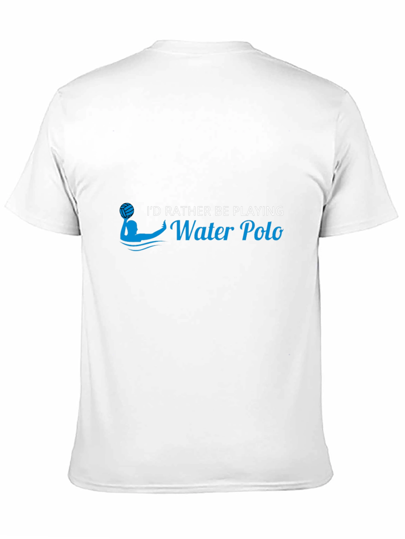 Black Water Polo Player Graphic T-Shirt view 11