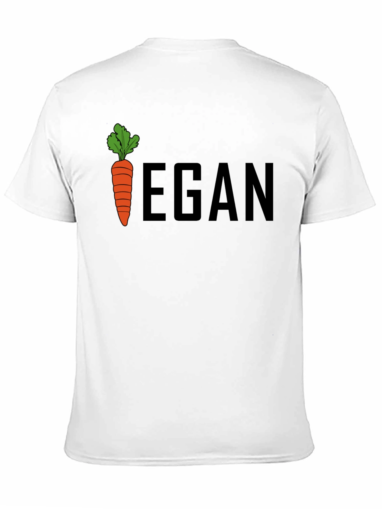 Black Vegan Carrot Graphic Tee - Unisex Black T-Shirt view 11