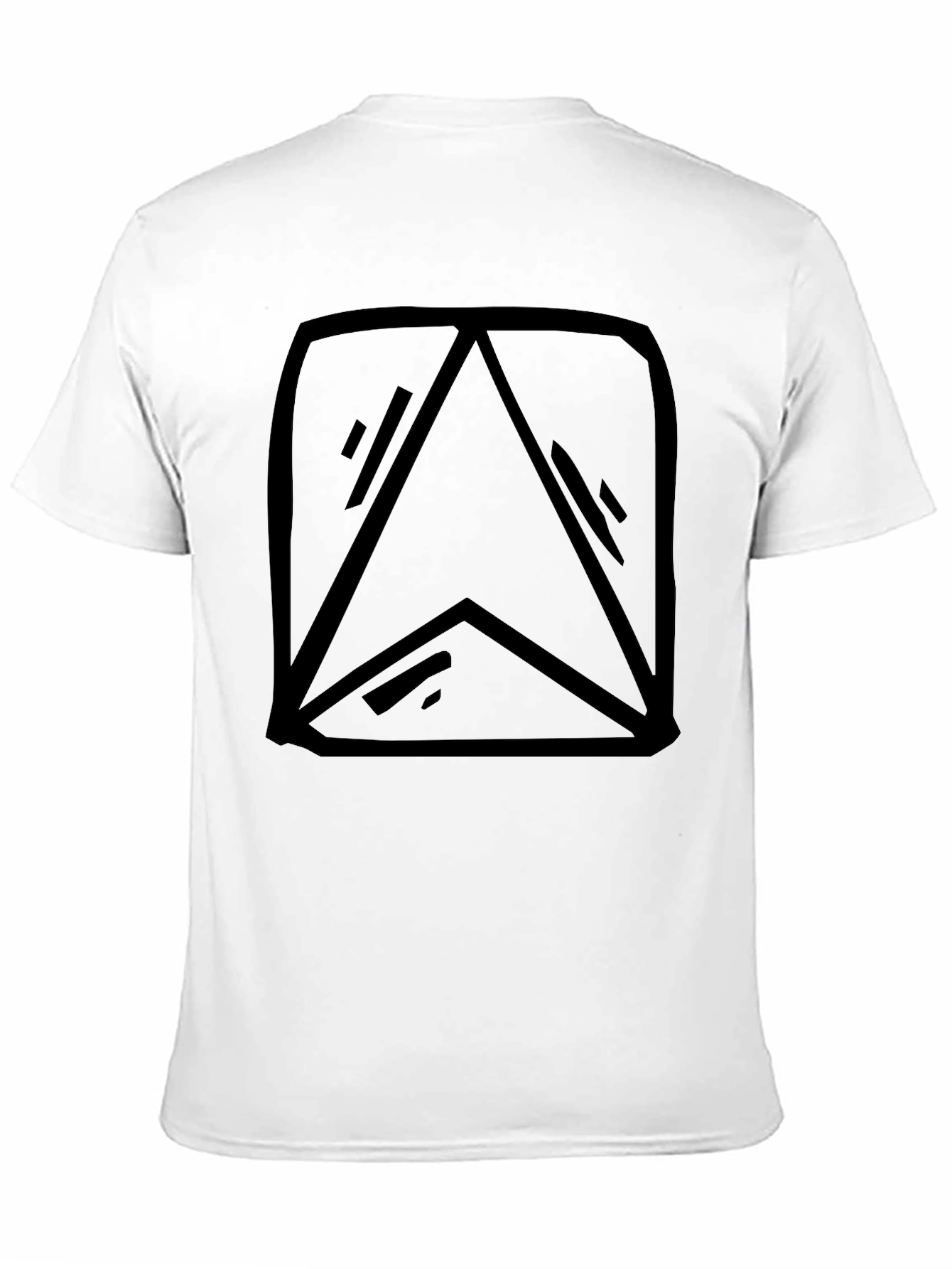 Black Geometric Graphic Black T-Shirt view 11