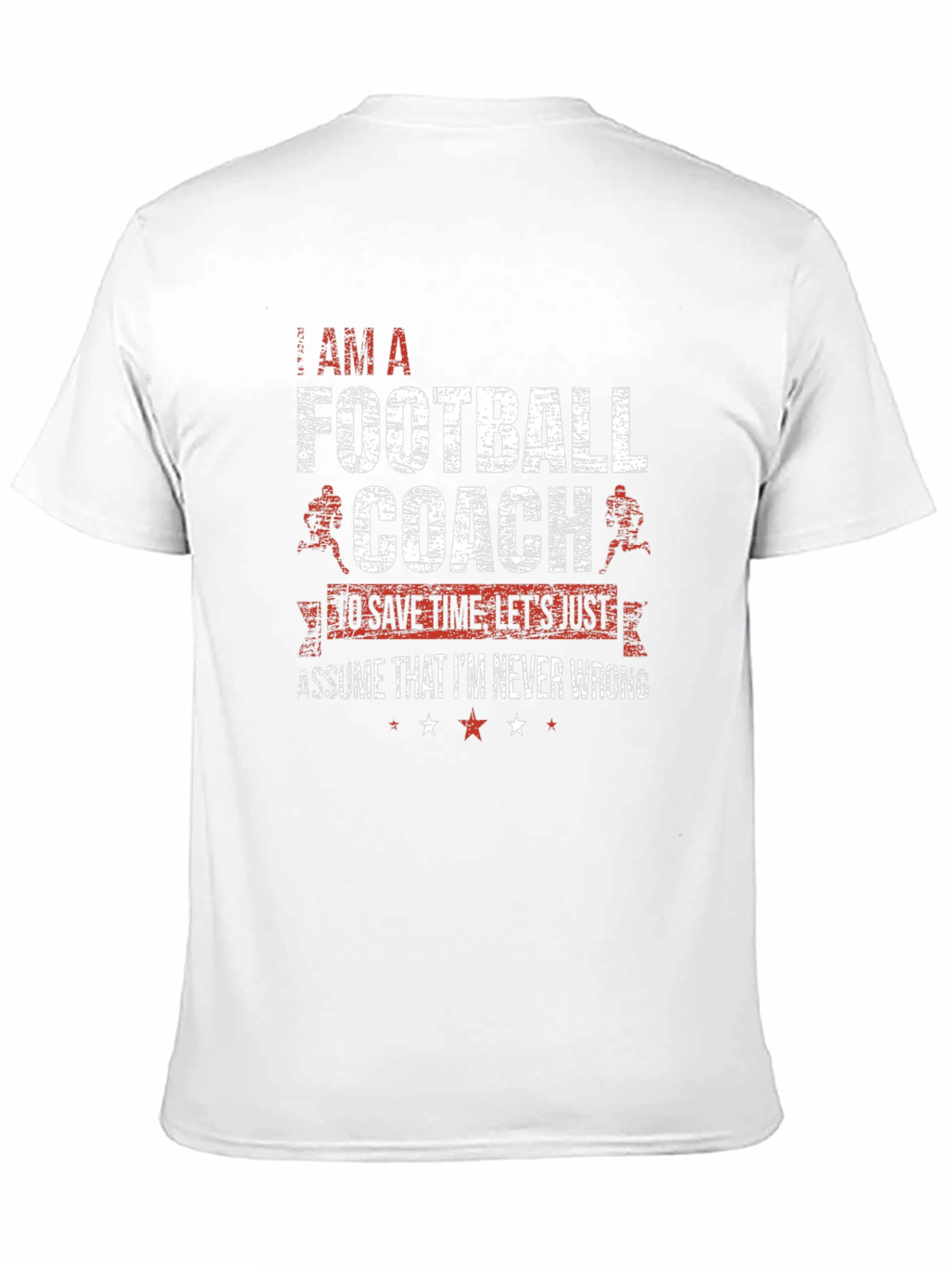 Black Football Coach T-Shirt - Never Wrong view 11