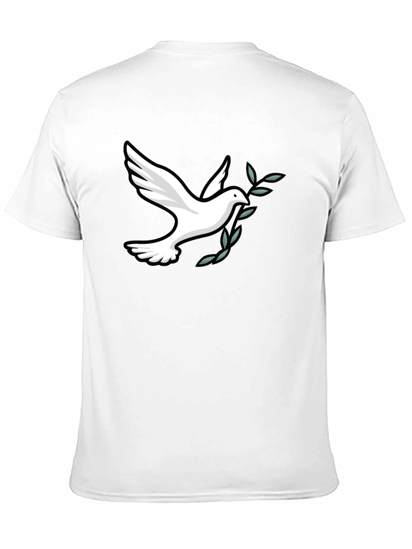 Black Peace Dove Graphic Tee - Soft Black Cotton Blend view 11