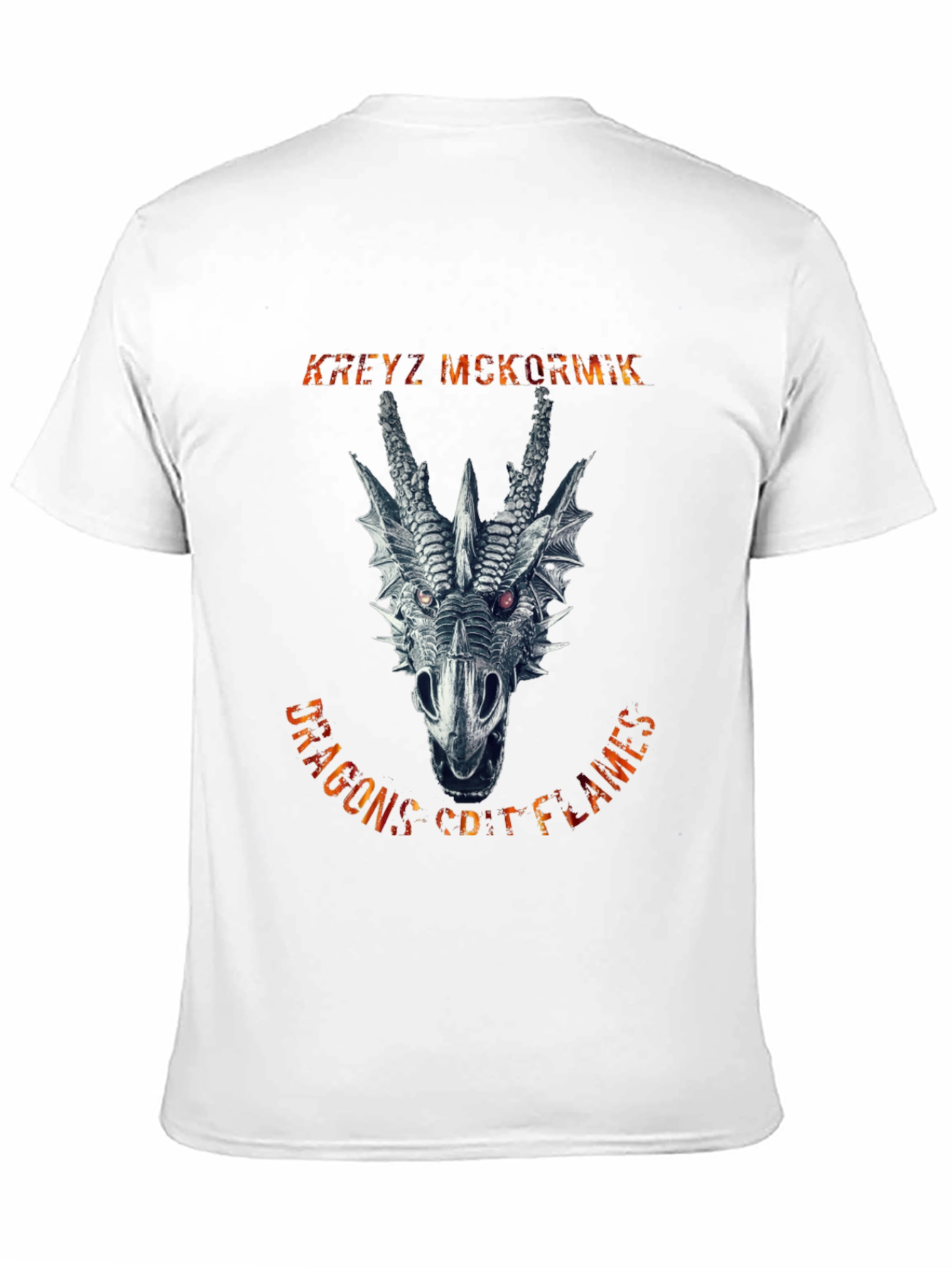 Black Dragon's Coif Flames Graphic Tee view 11