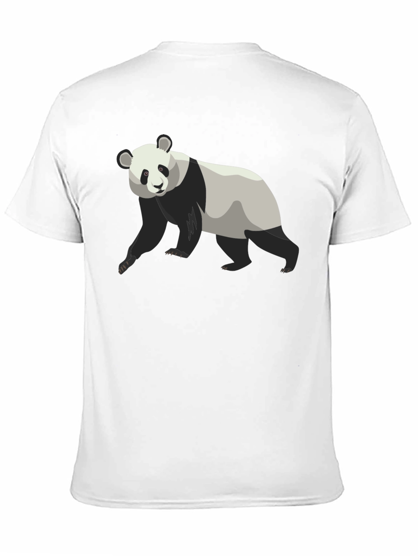 Black Panda Bear Graphic Tee - Black Cotton T-Shirt view 11