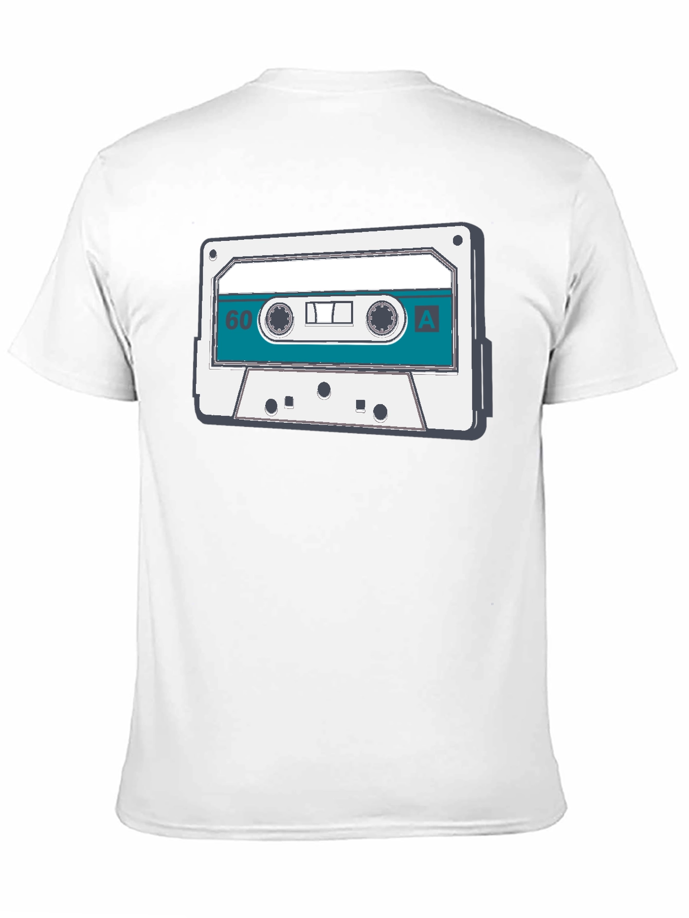 Black Retro Cassette Tape Graphic Tee - Vintage Music Lover Shirt view 11