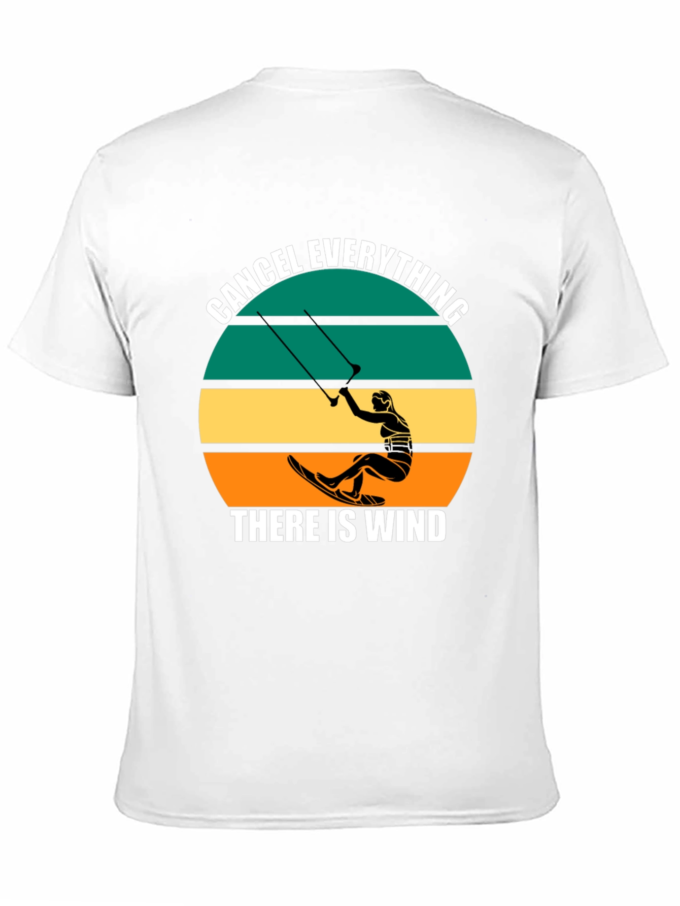 Black Cancel Everything Kitesurfing T-Shirt view 11