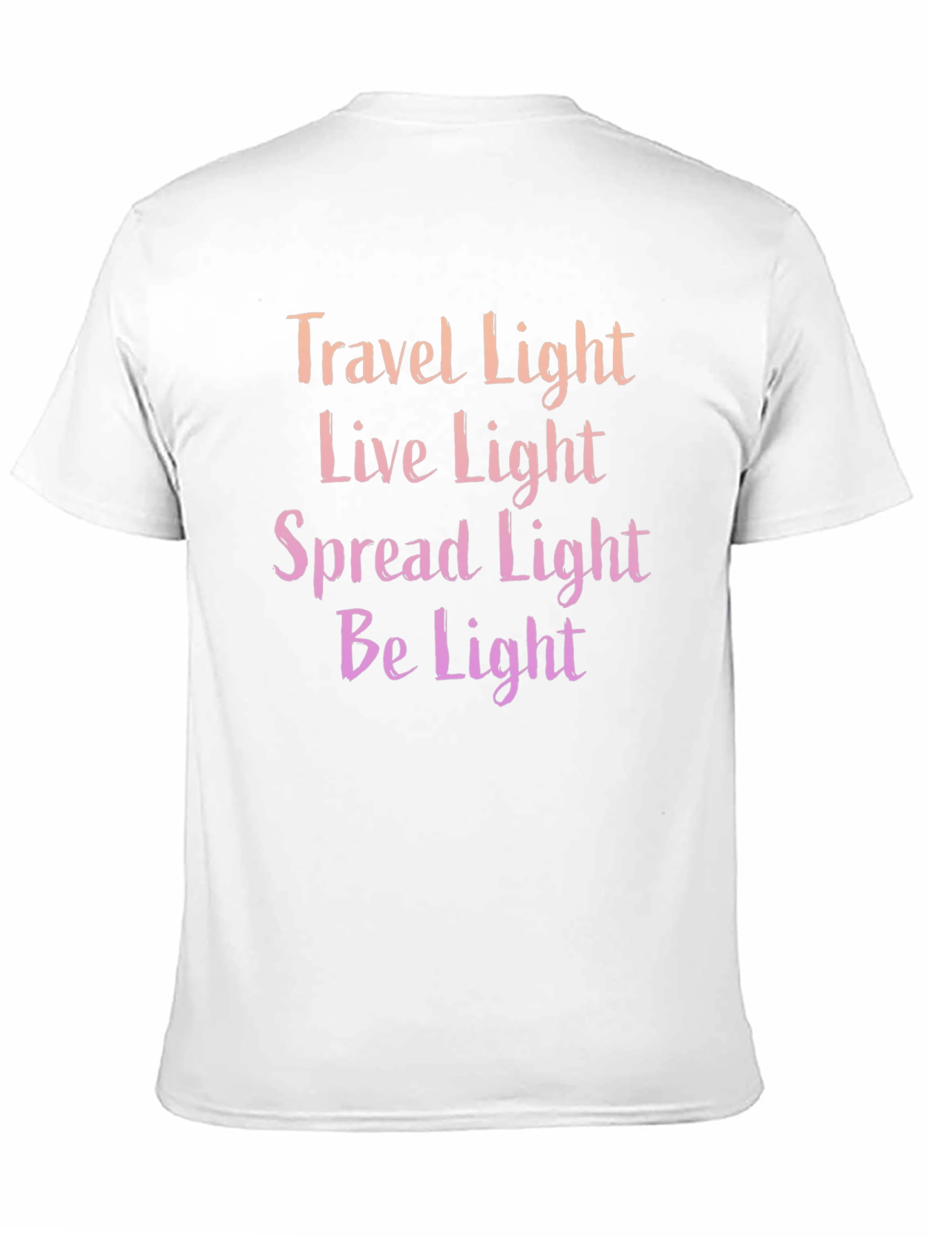 Black Travel Live Spread Be Light T-Shirt view 11