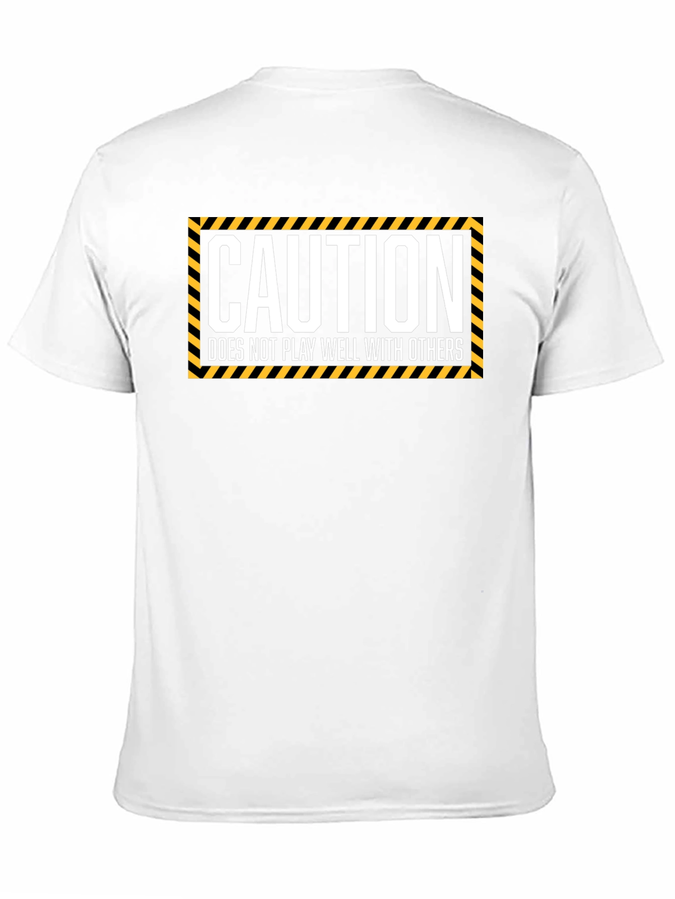 Black Caution: Does Not Play Well With Others T-Shirt view 11