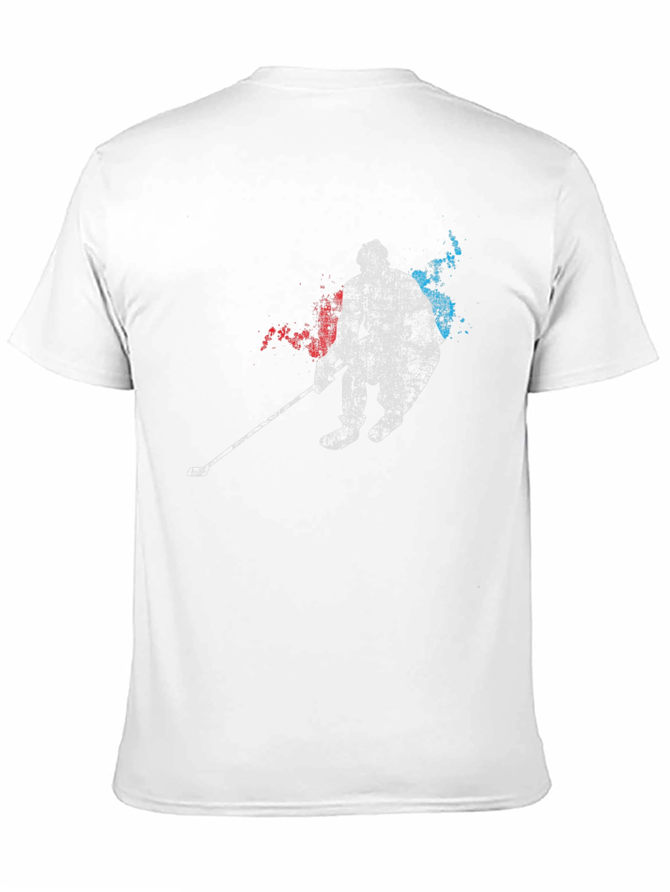 Black Hockey Player Graphic Tee - Black Cotton Blend view 11