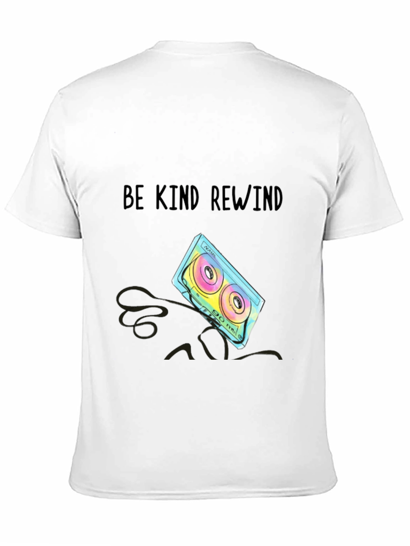 Black Be Kind Rewind Cassette Tape T-Shirt view 11