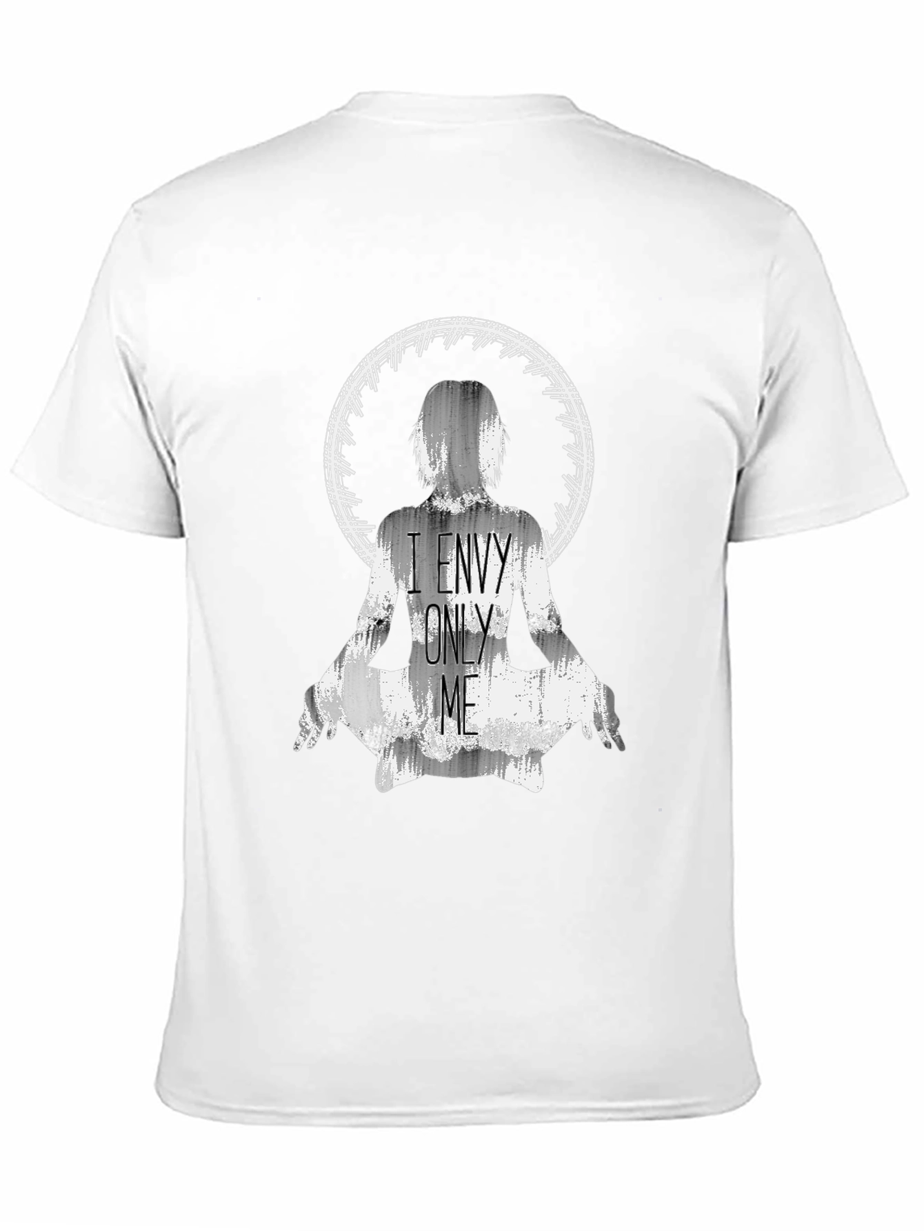 Black I Envy Only Me T-Shirt - Black Cotton Blend view 11