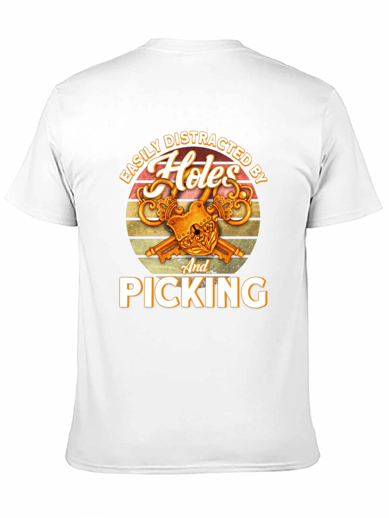 Black Easily Distracted by Holes and Picking T-Shirt view 11