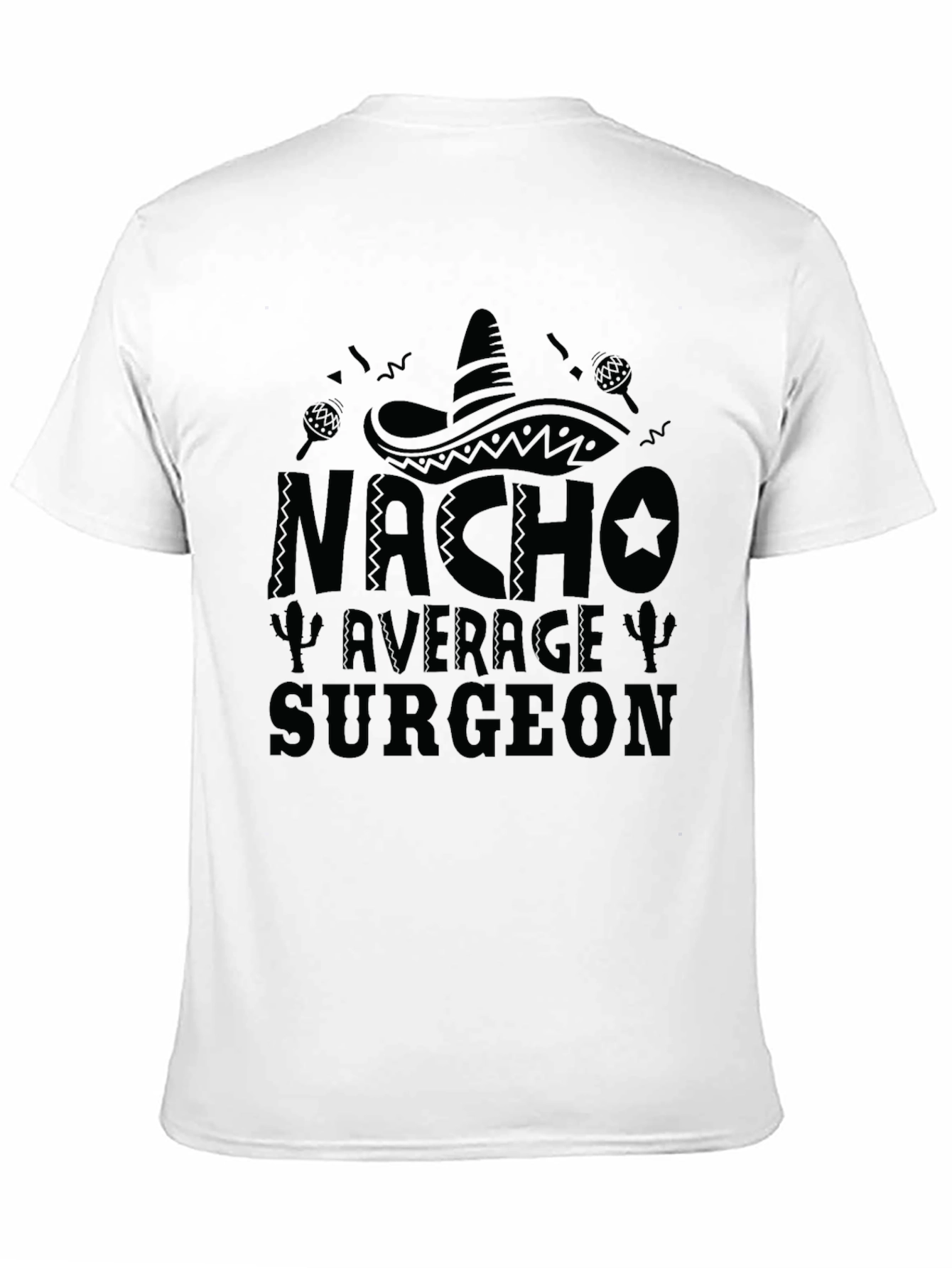 Black Nacho Average Surgeon Black Graphic T-Shirt view 11