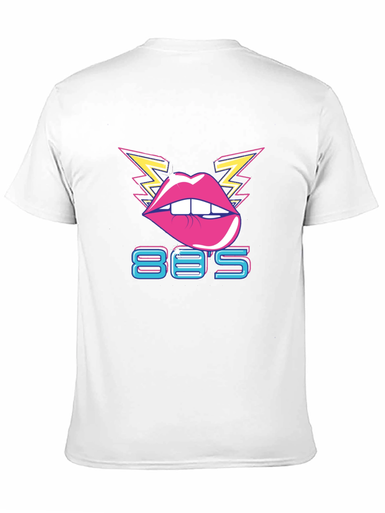 Black Retro 80's Lips Graphic T-Shirt view 11