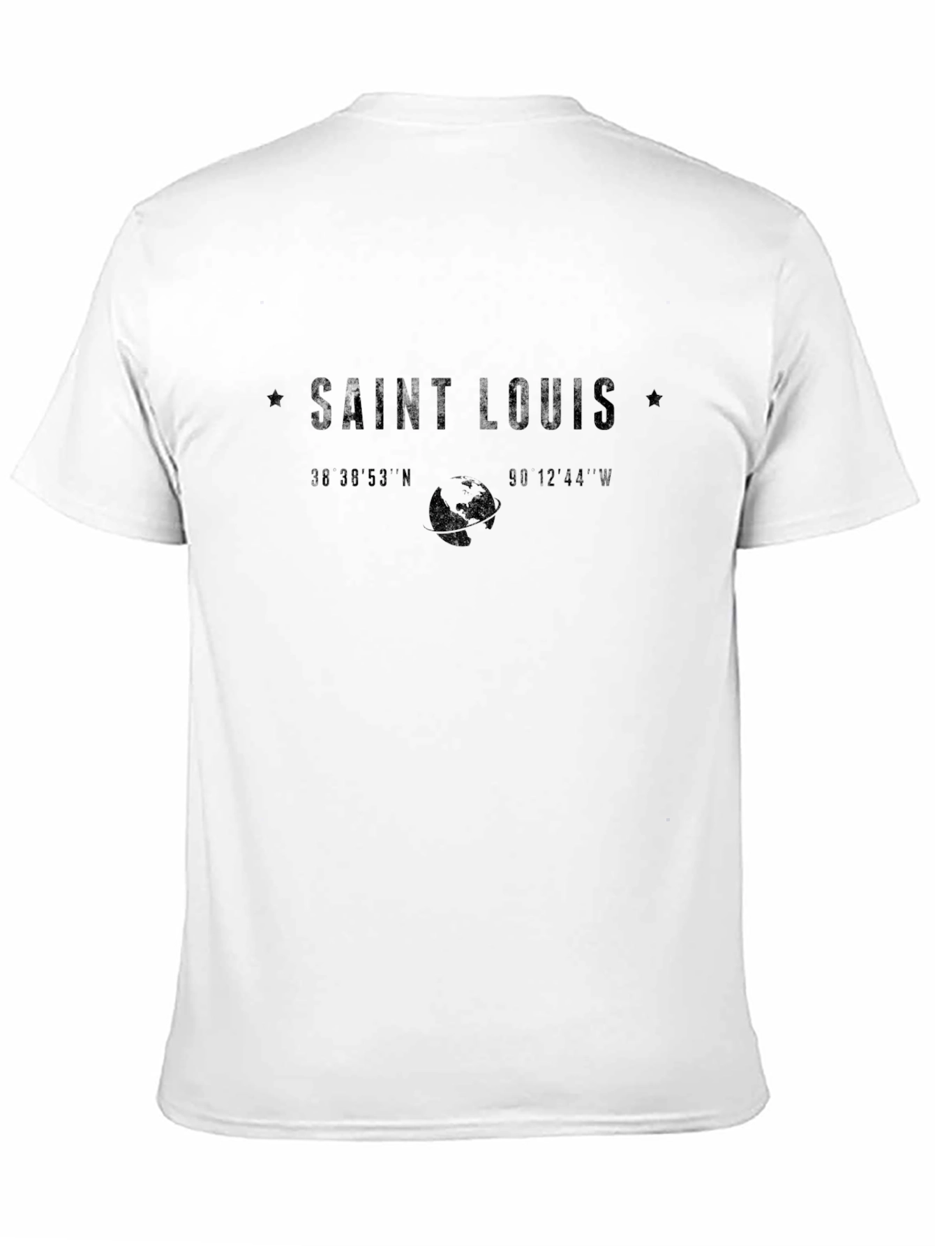 Black Saint Louis Coordinates Graphic T-Shirt view 11