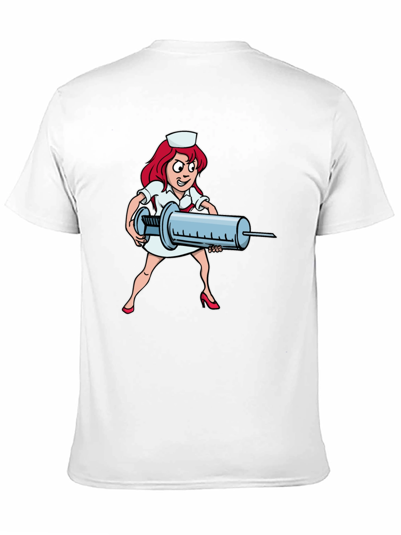 Black Cartoon Nurse Graphic T-Shirt view 11