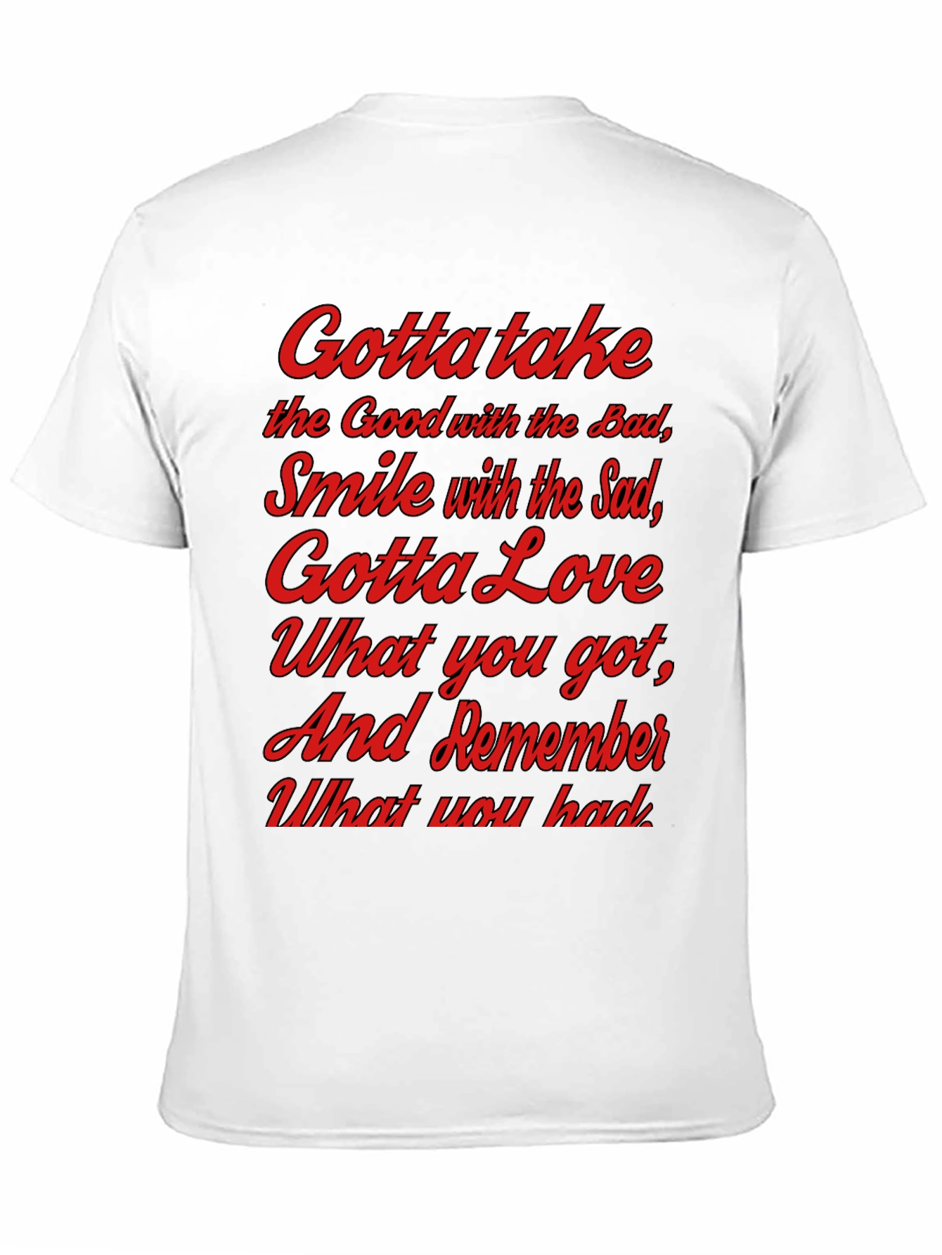 Black Inspirational Phrase Graphic Tee - Black view 11