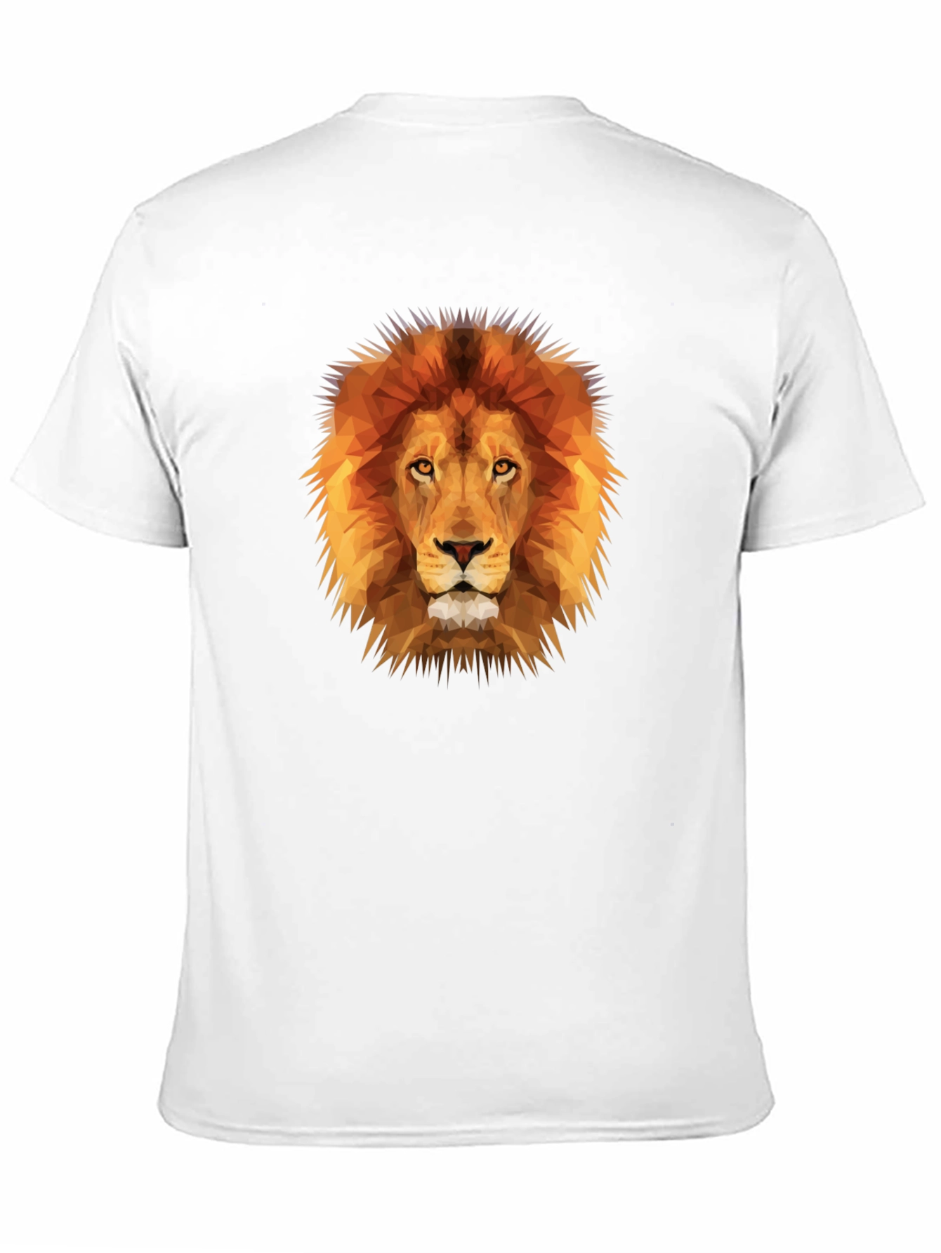 Black Geometric Lion Head Graphic Tee view 11