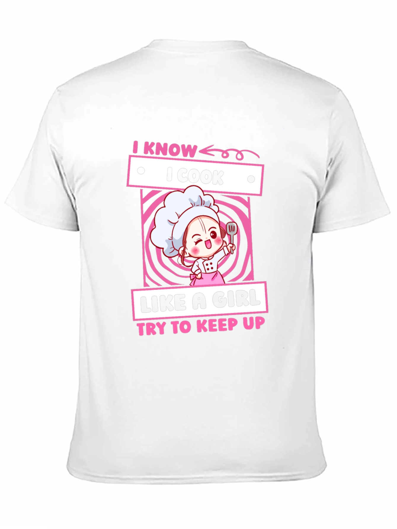 Black I Know I Cook Like a Girl Black T-Shirt view 11