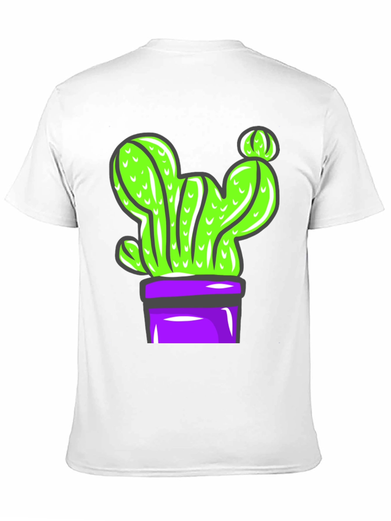 Black Cactus Graphic Tee - Potted Plant Design view 11