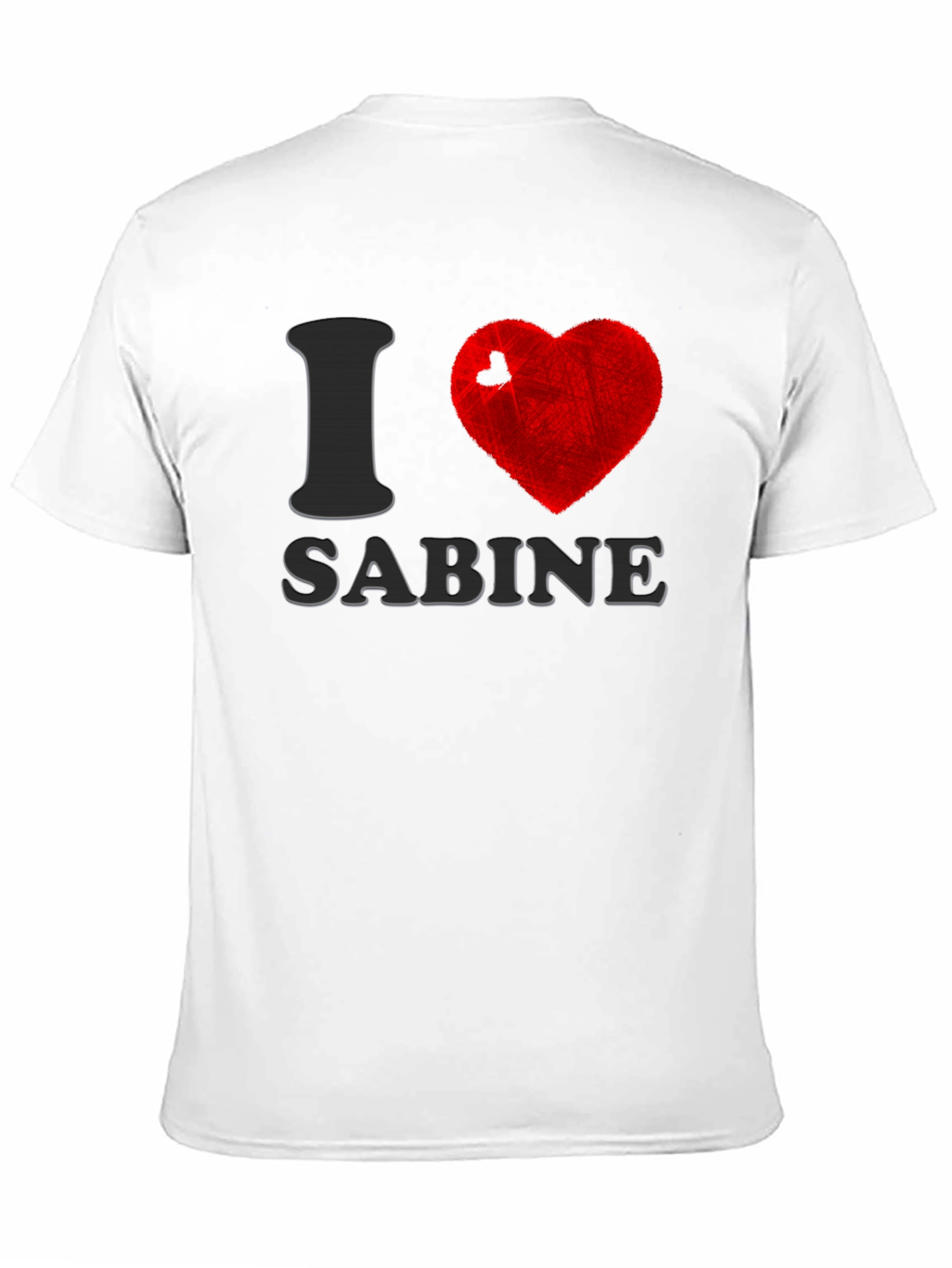 Black I Heart Sabine Black Cotton T-Shirt view 11