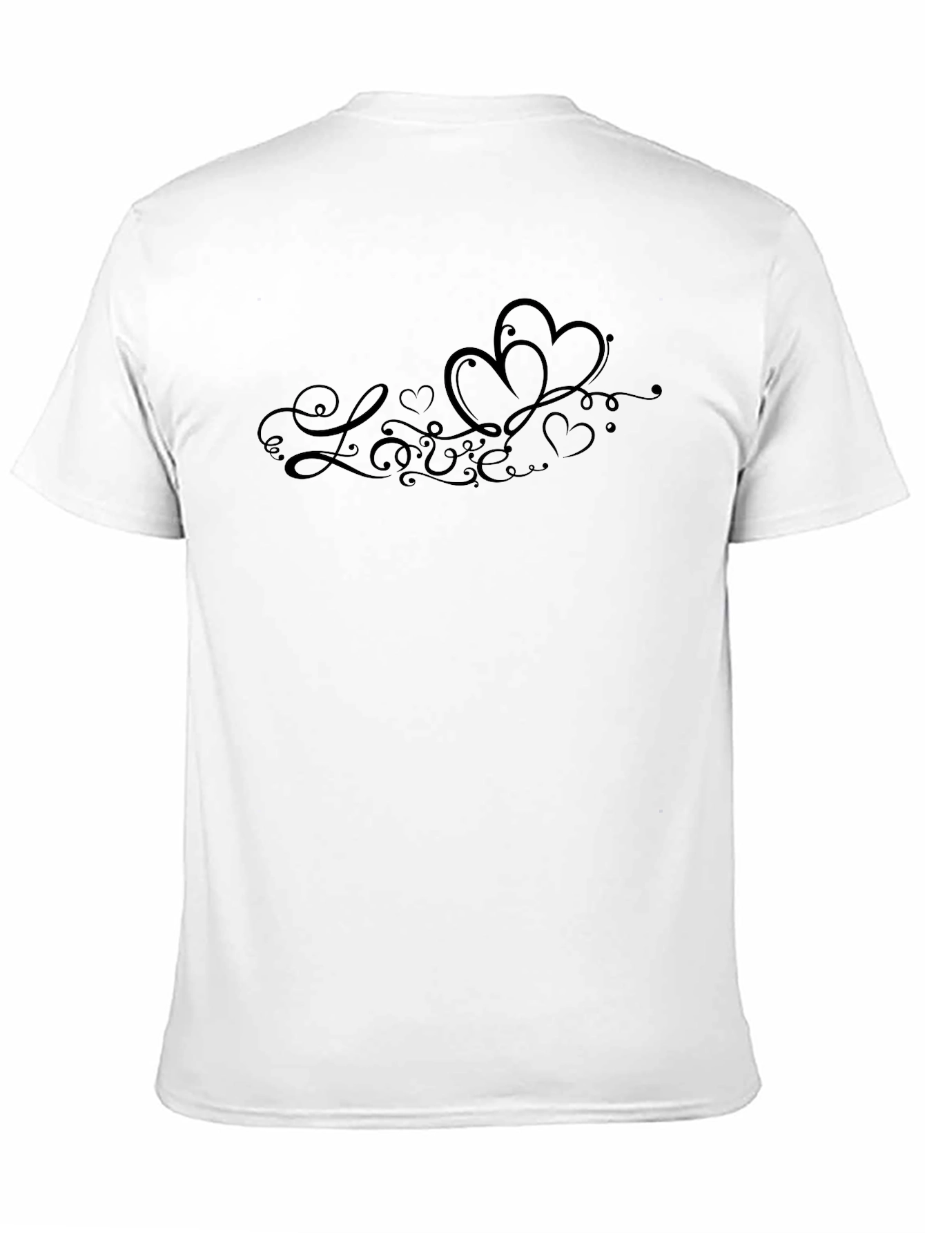 Black Love Heart Graphic T-Shirt - Trendy Black Tee view 11