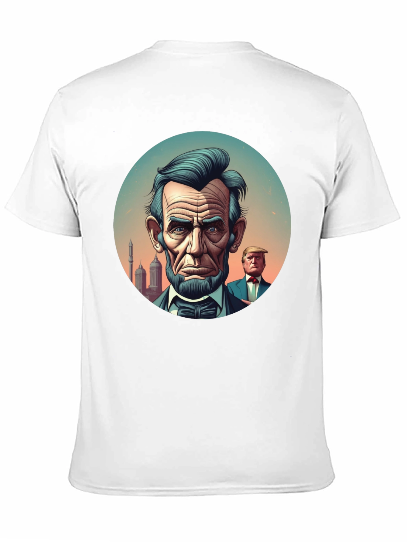 Black Lincoln Trump Graphic Tee - Presidential Humor Shirt view 11