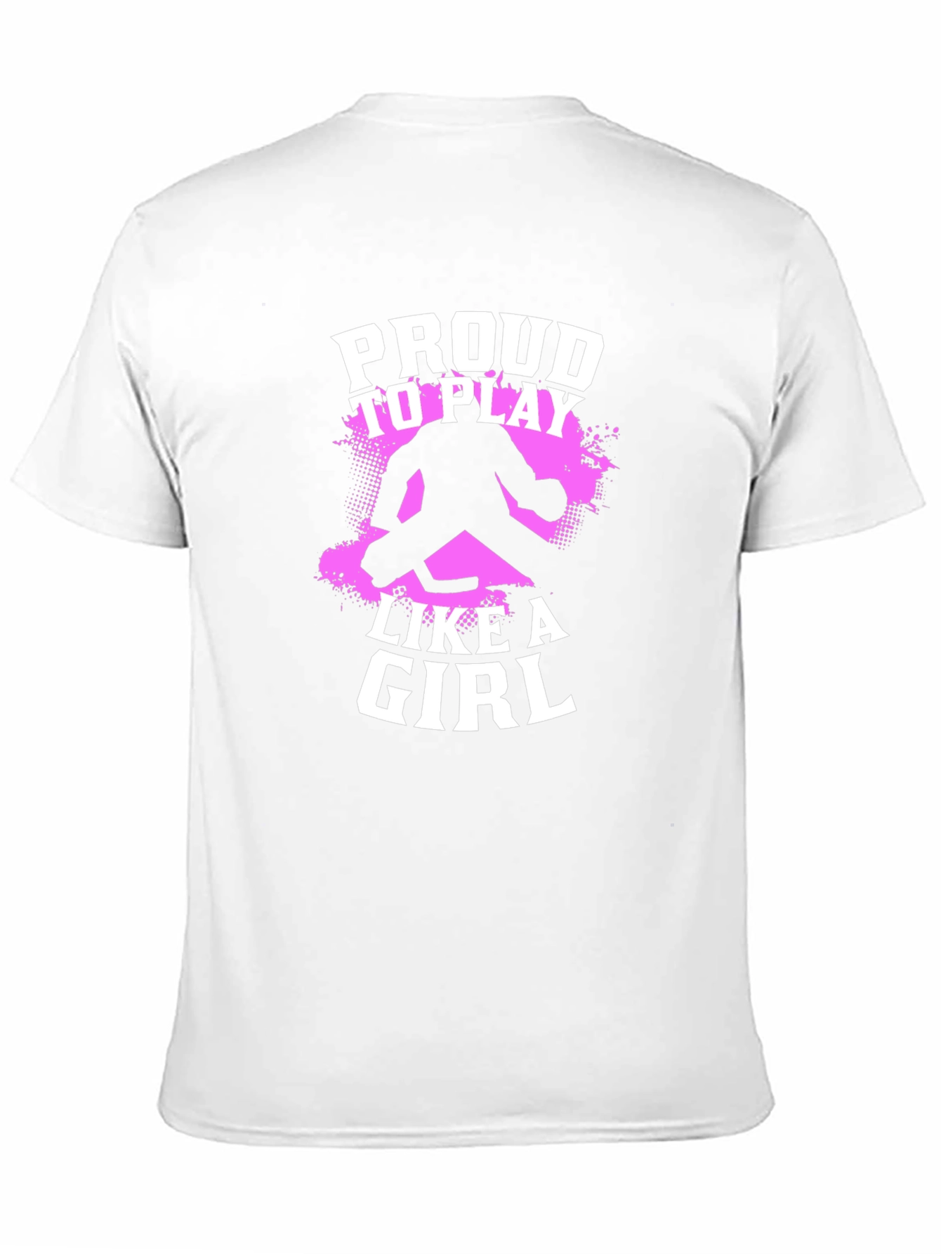 Black Proud to Play Like a Girl Hockey Graphic T-Shirt view 11