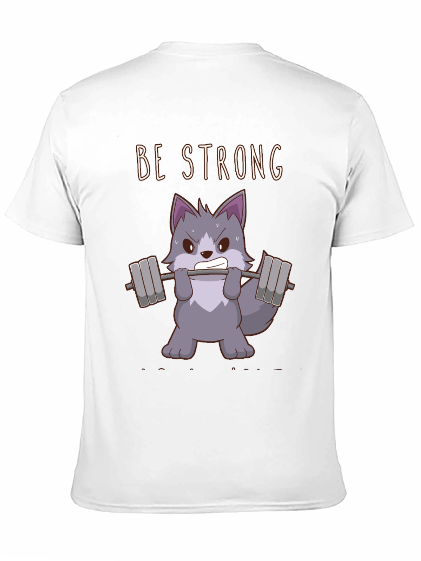 Black Be Strong Wolf Graphic T-Shirt - Black Cotton Tee view 11